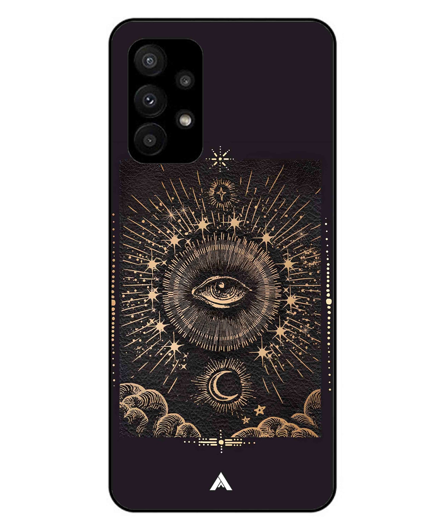 Illuminating Eye Metal Back Cover Phone Case for Samsung Galaxy A23 5G