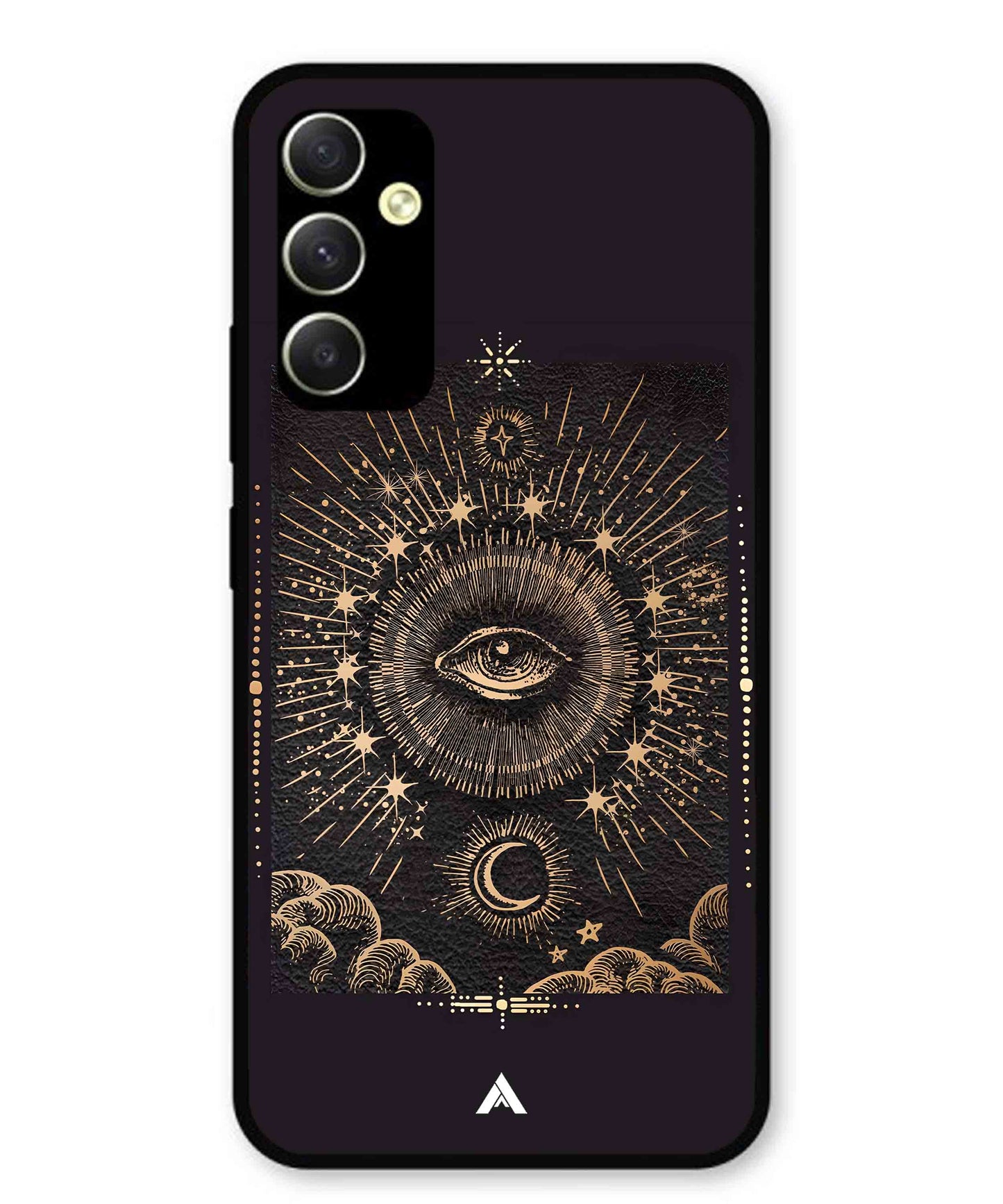 Illuminating Eye Metal Back Cover Phone Case for Samsung Galaxy A34 5G