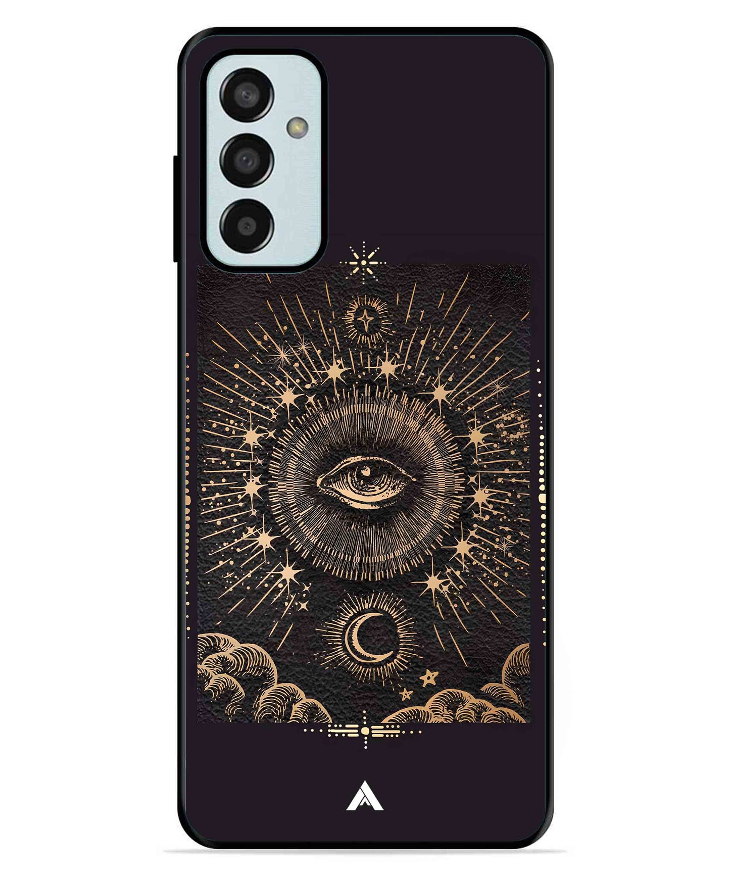 Illuminating Eye Metal Back Cover Phone Case for Samsung Galaxy F13 4G