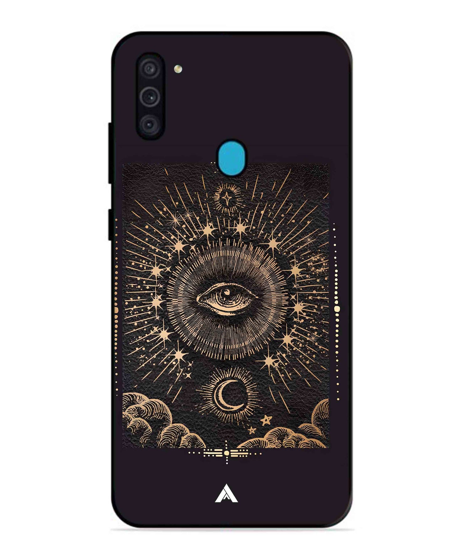 Illuminating Eye Metal Back Cover Phone Case for Samsung Galaxy M11