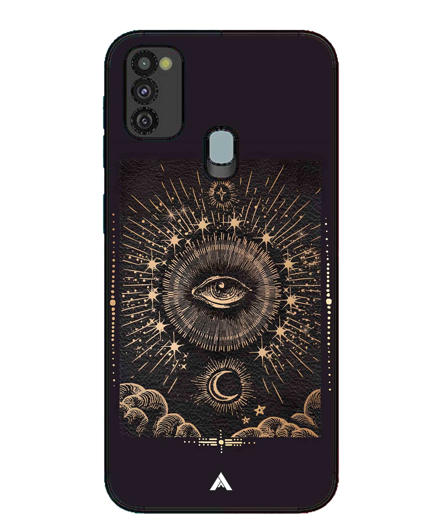 Illuminating Eye Metal Back Cover Phone Case for Samsung Galaxy M30s