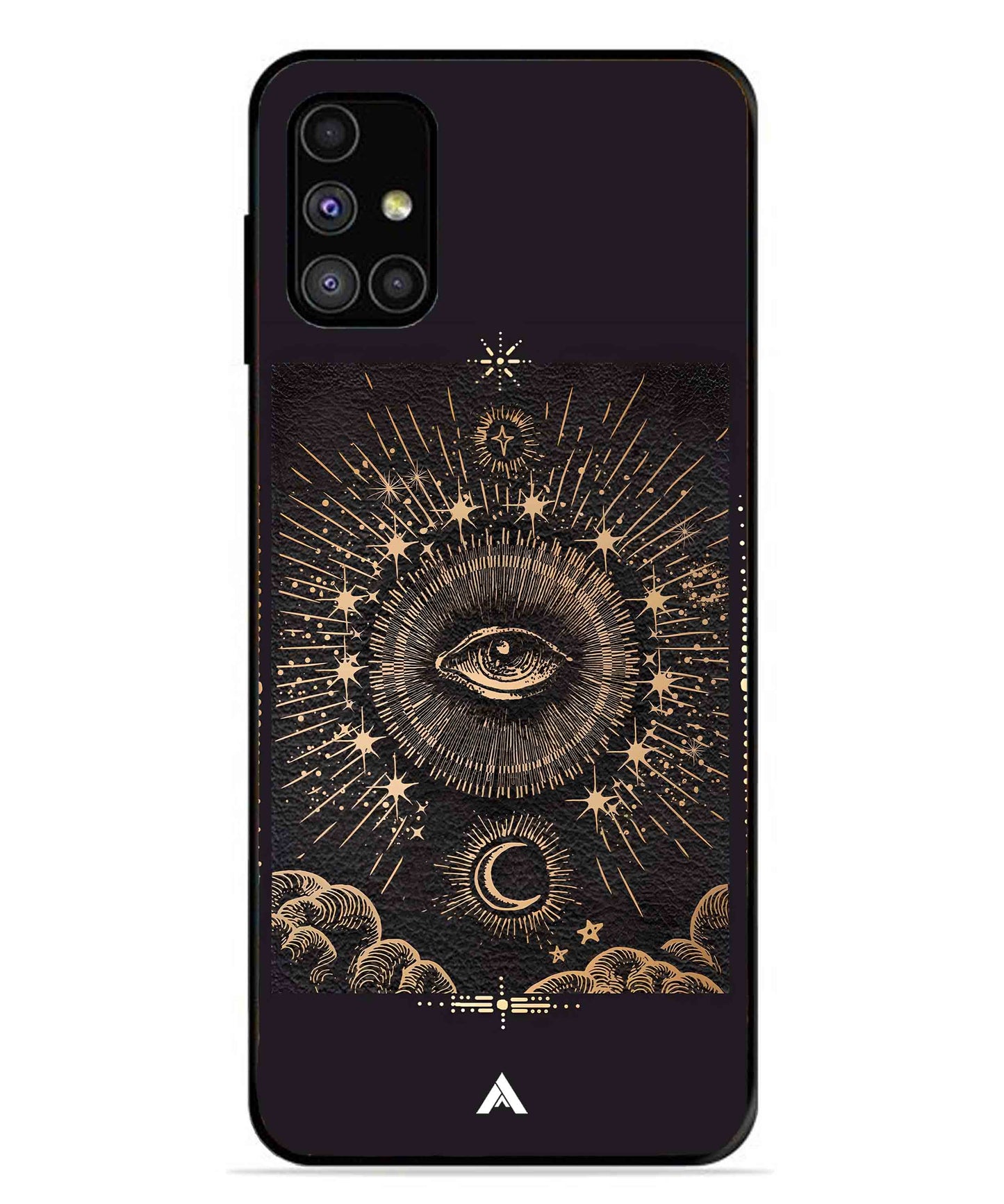 Illuminating Eye Metal Back Cover Phone Case for Samsung Galaxy M31s
