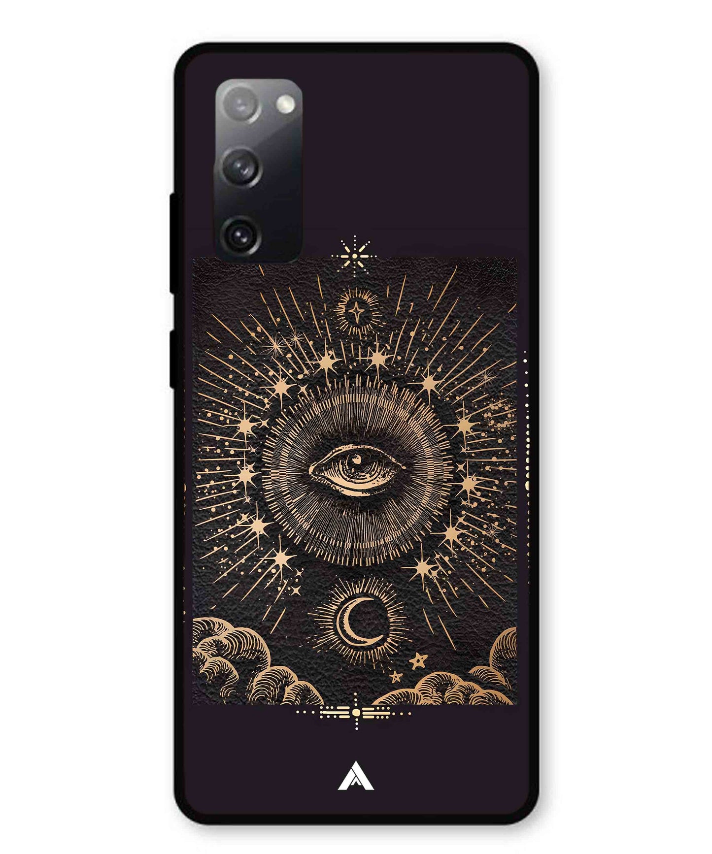 Illuminating Eye Metal Back Cover Phone Case for Samsung Galaxy S20 Fe