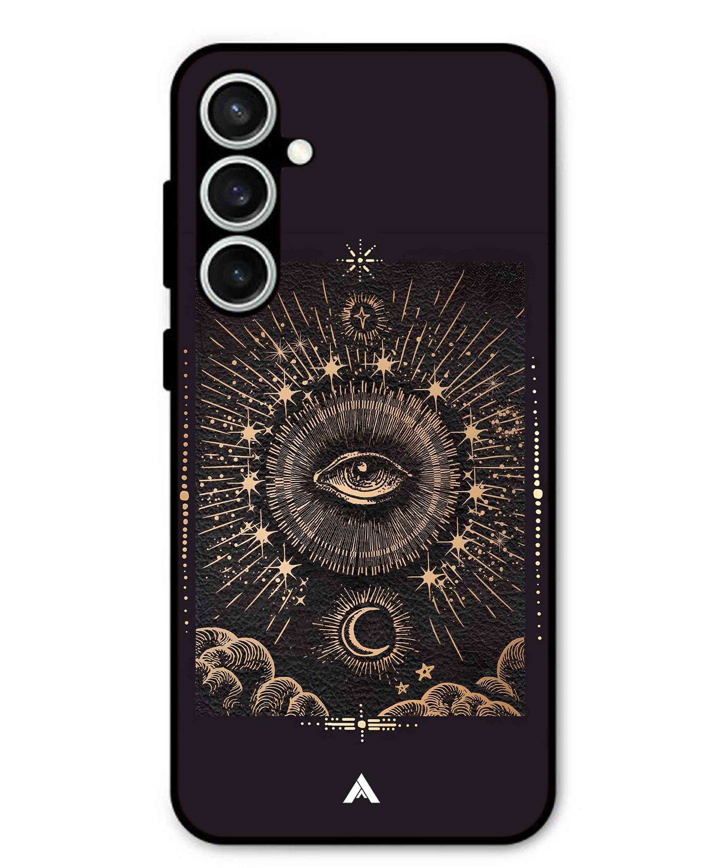 Illuminating Eye Metal Back Cover Phone Case for Samsung Galaxy S23 Fe