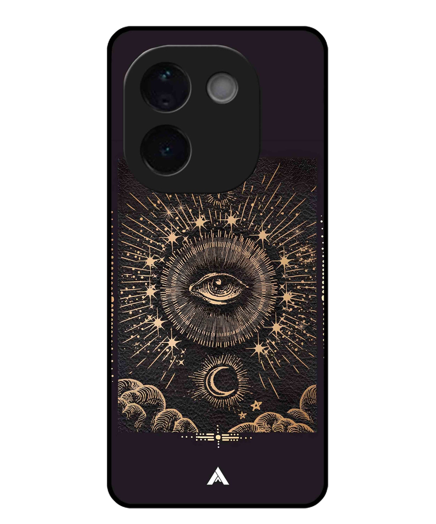 Illuminating Eye Metal Back Cover Phone Case for Vivo T3 Pro
