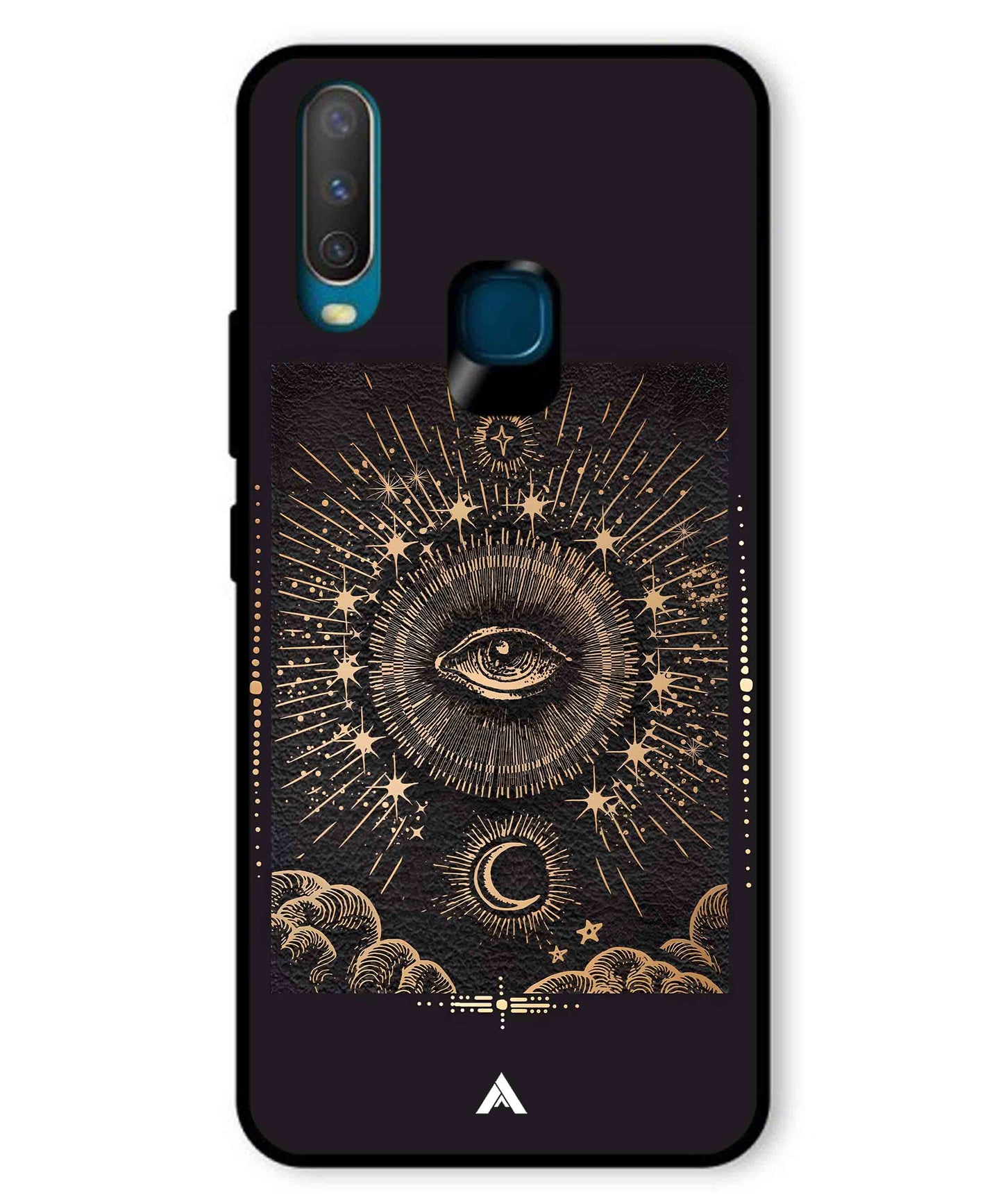 Illuminating Eye Metal Back Cover Phone Case for Vivo Y17
