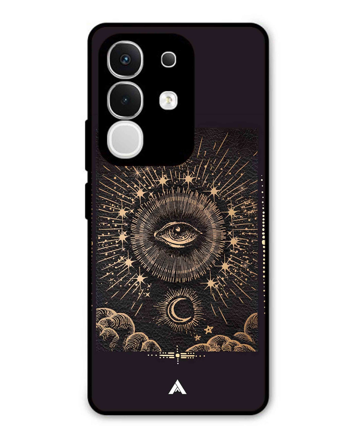 Illuminating Eye Metal Back Cover Phone Case for Vivo Y29 4G
