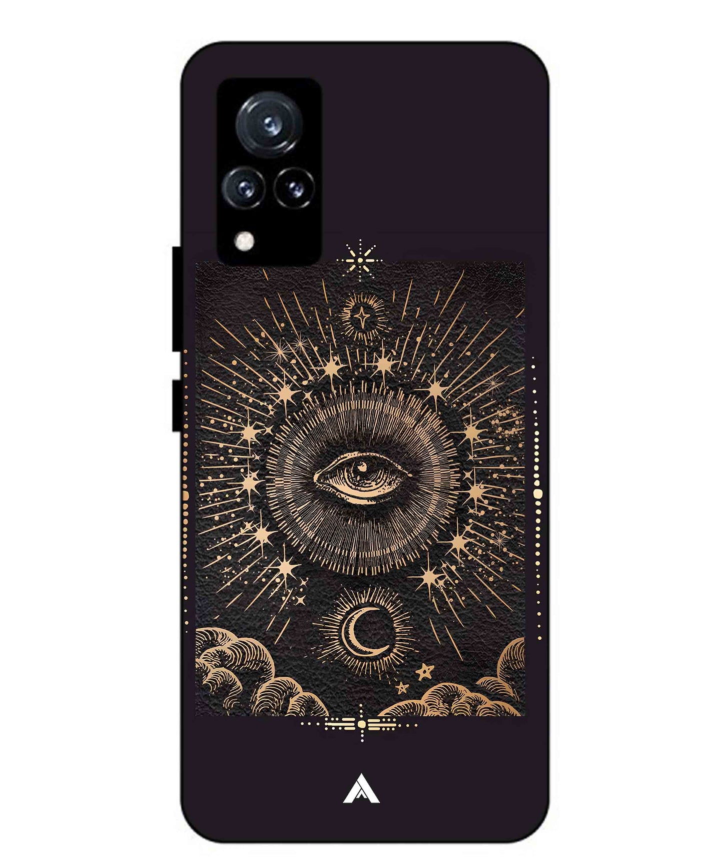 Illuminating Eye Metal Back Cover Phone Case for Vivo v21