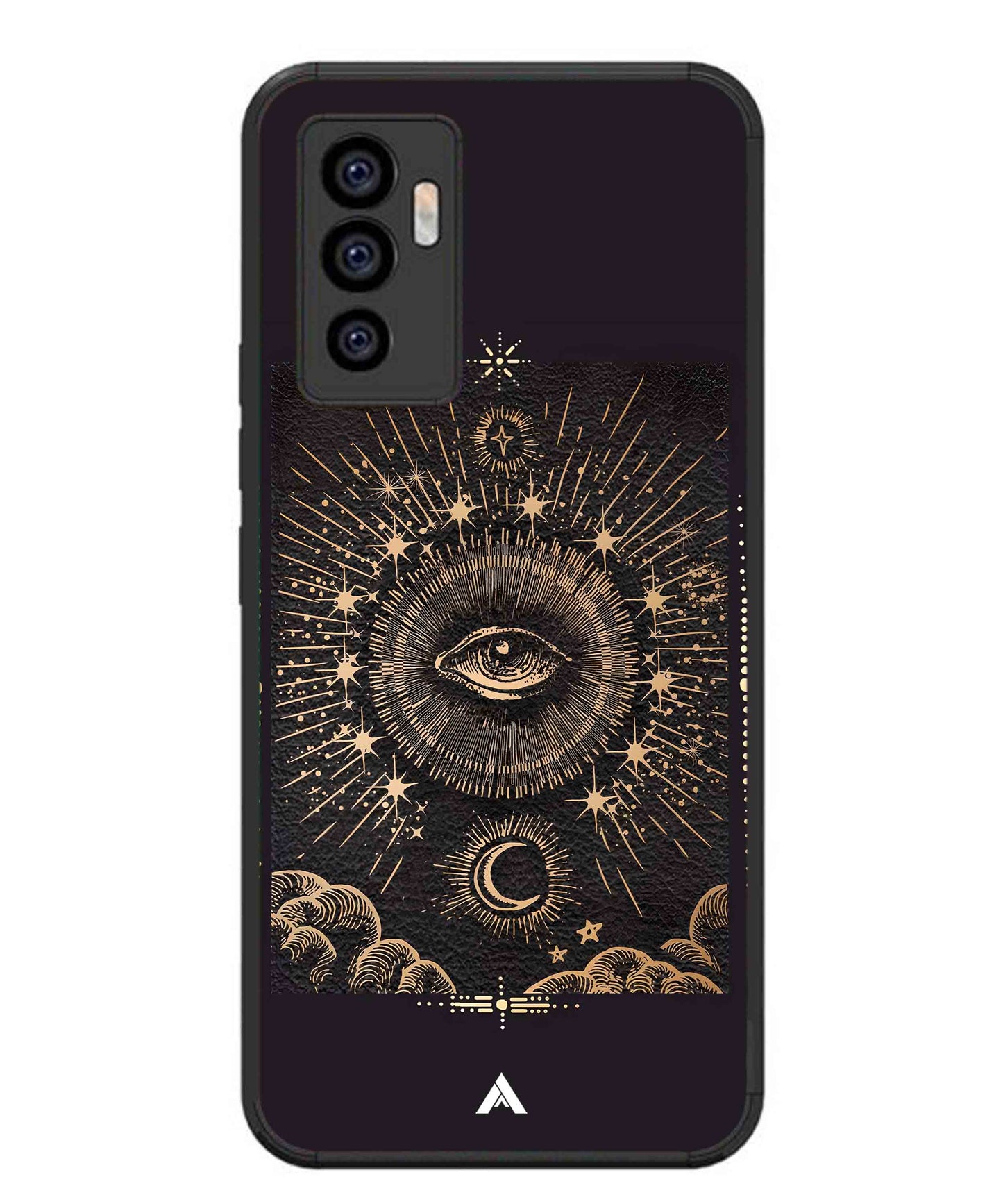 Illuminating Eye Metal Back Cover Phone Case for Vivo v23e