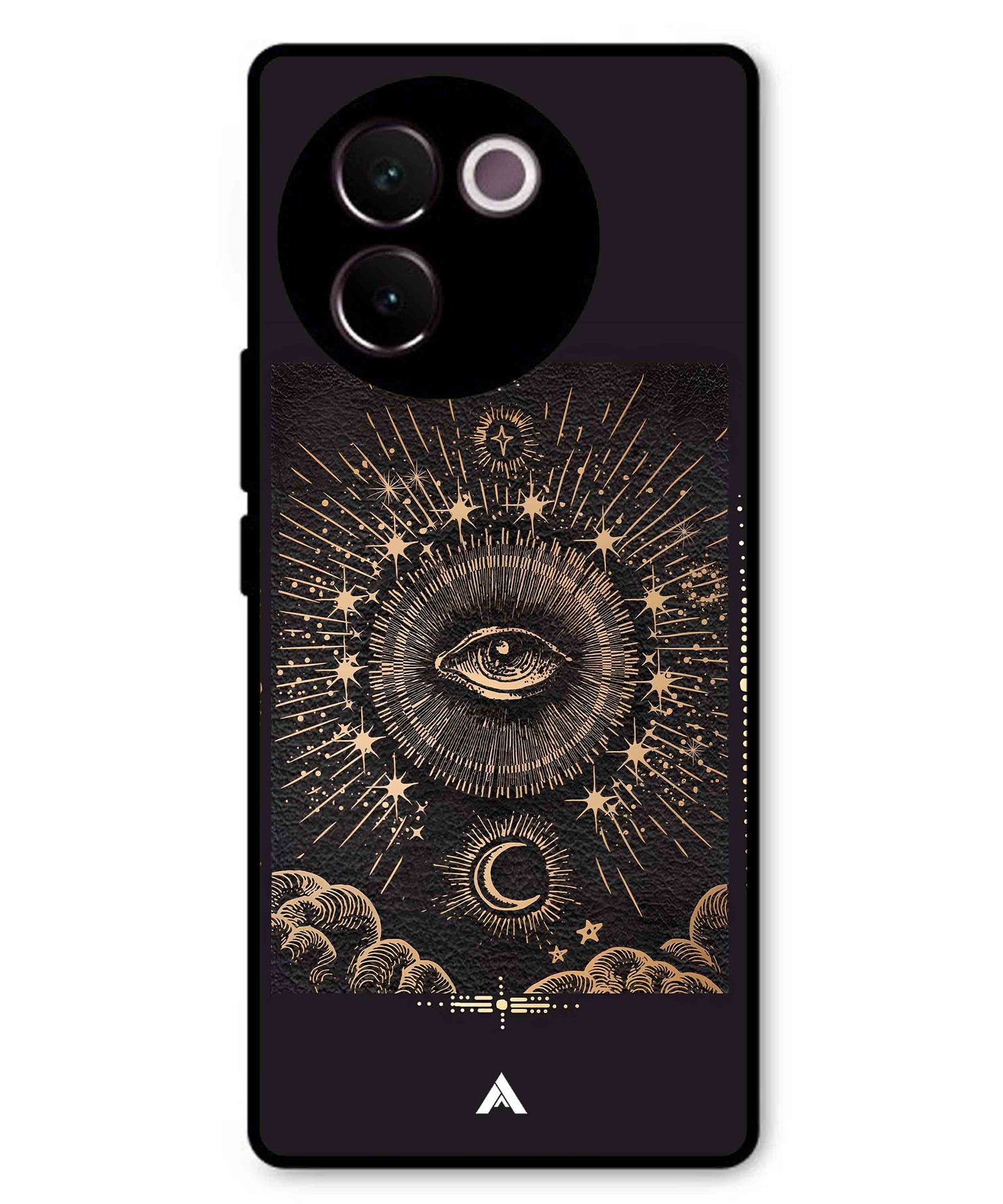 Illuminating Eye Metal Back Cover Phone Case for Vivo v30e