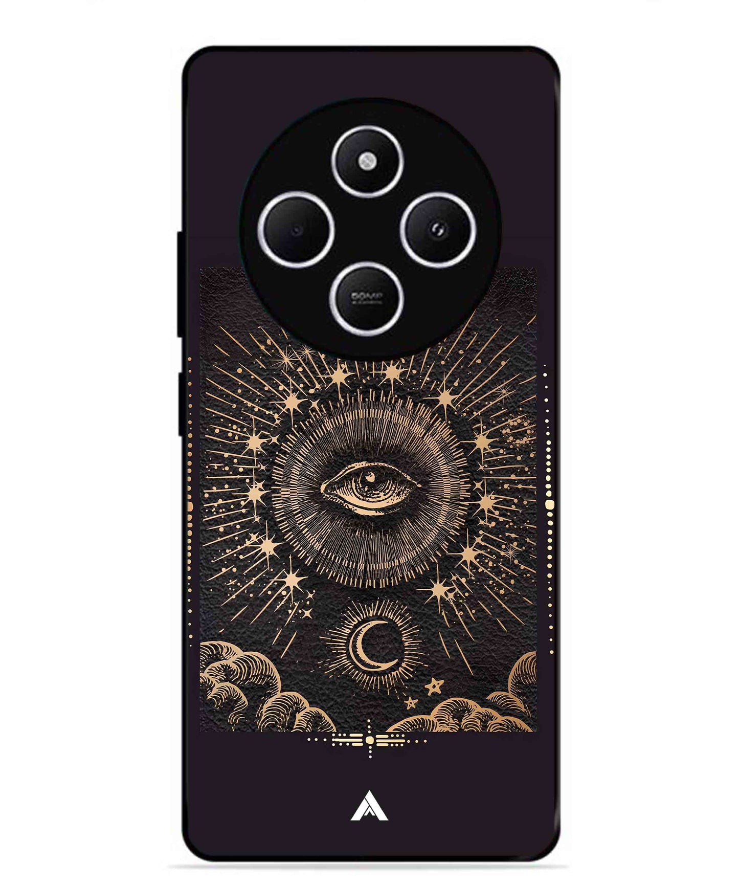 Illuminating Eye Metal Back Cover Phone Case for Xiaomi Redmi A4