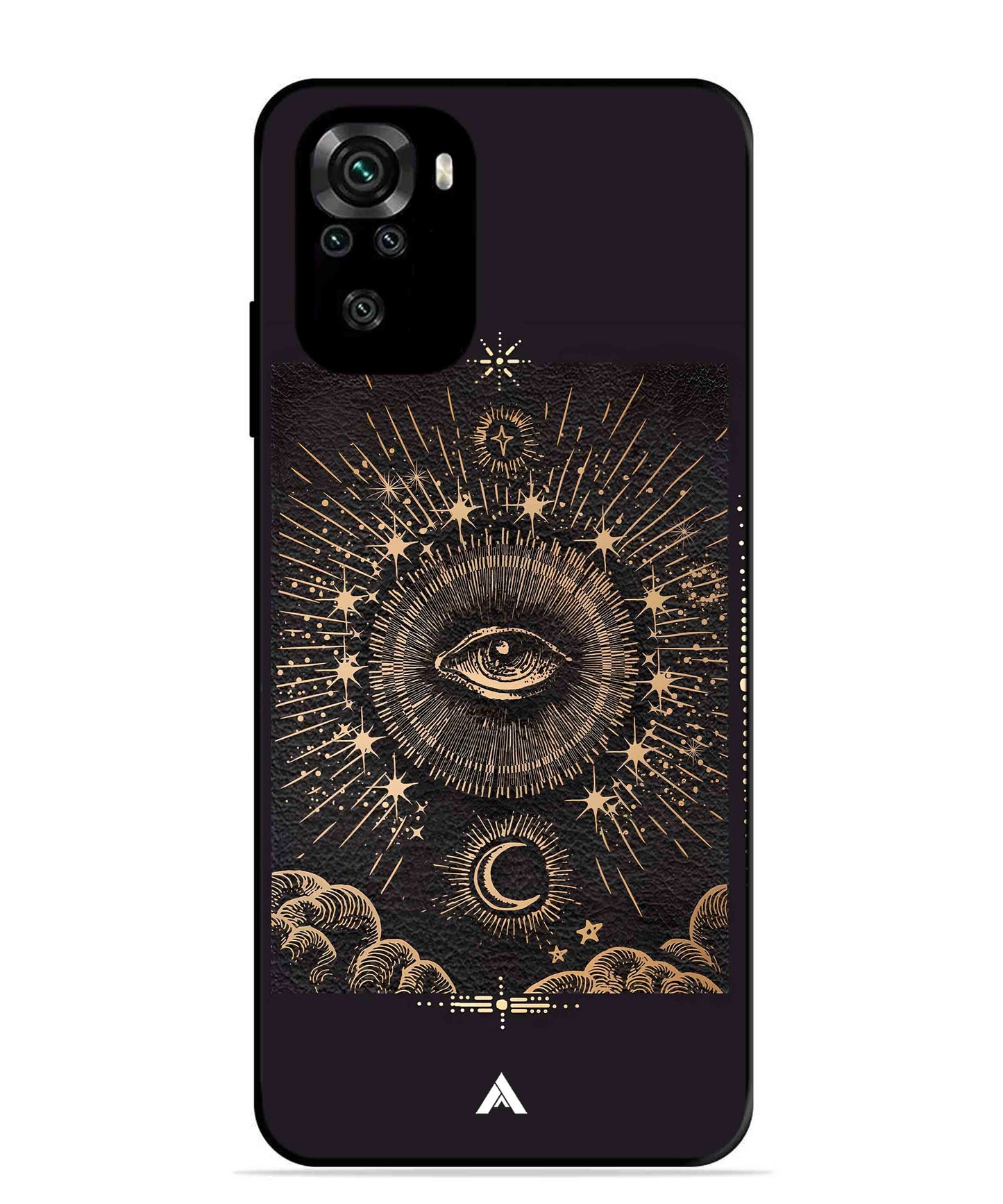 Illuminating Eye Metal Back Cover Phone Case for Xiaomi Redmi Note 11SE