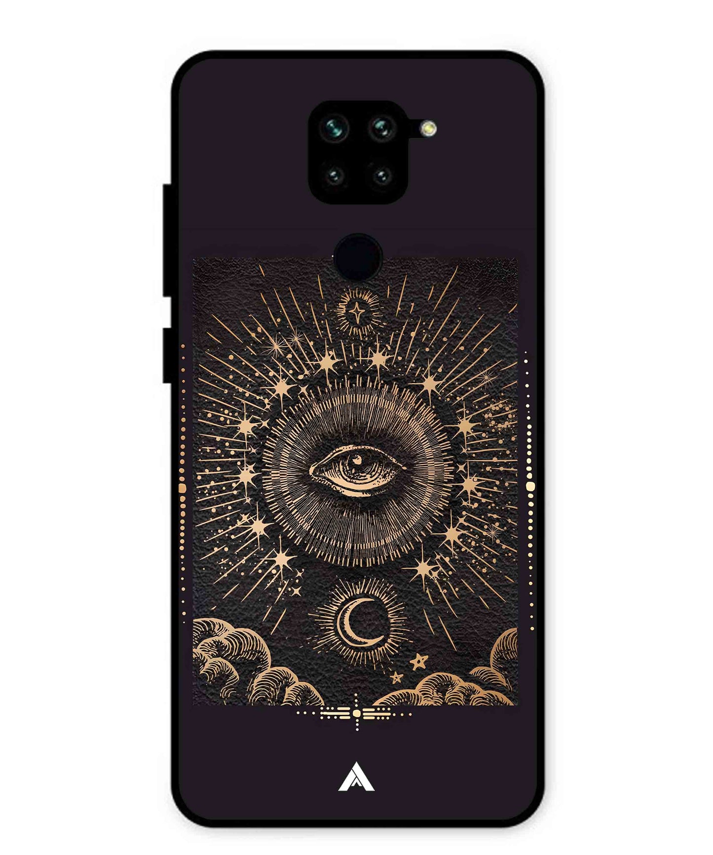 Illuminating Eye Metal Back Cover Phone Case for Xiaomi Redmi Note 9