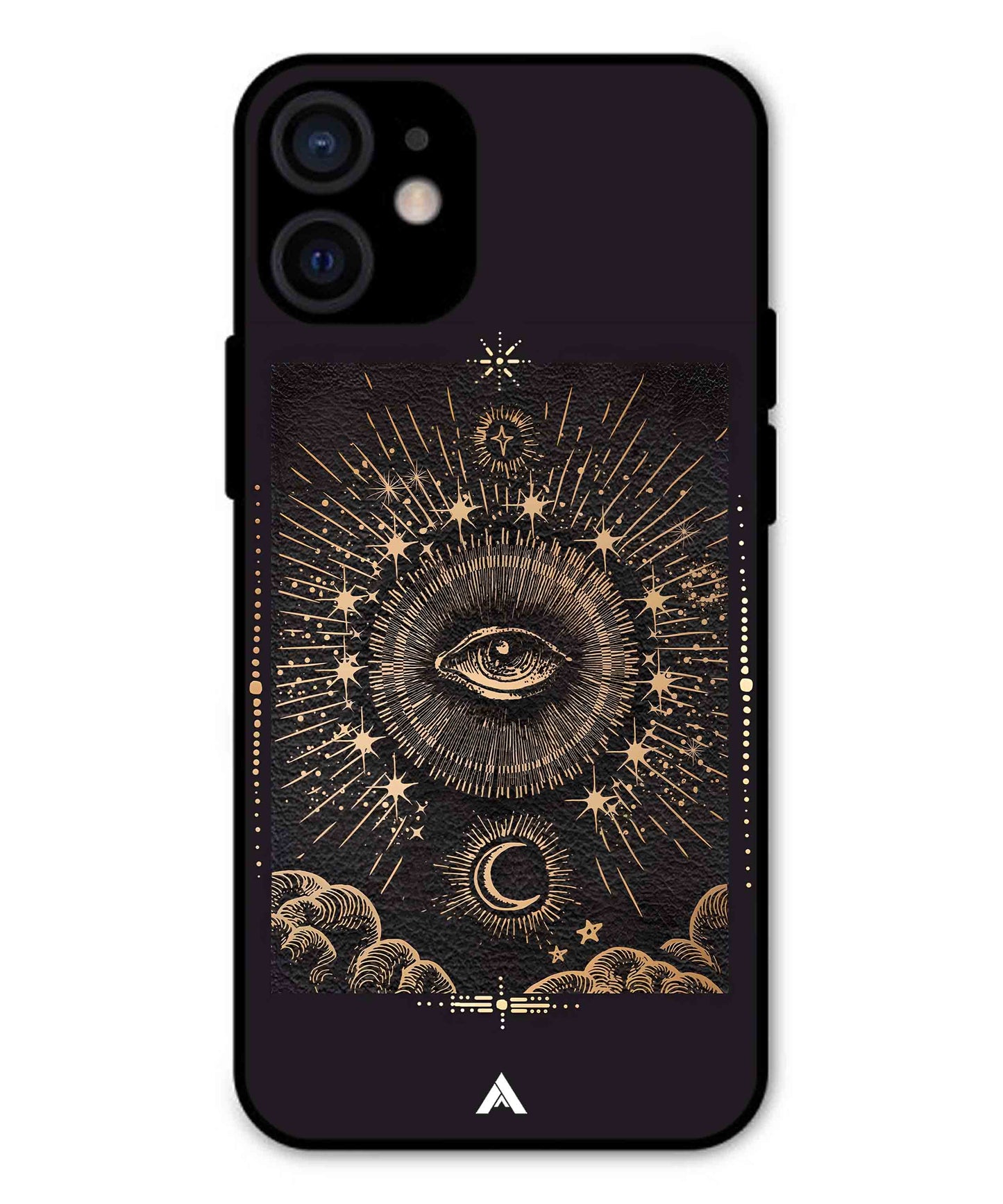 Illuminating Eye Metal Back Cover Phone Case for iPhone 12 Mini