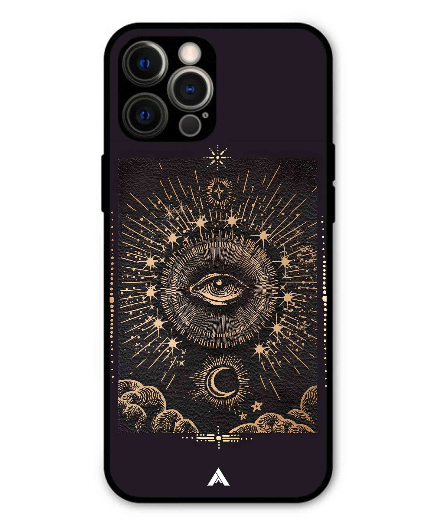 Illuminating Eye Metal Back Cover Phone Case for iPhone 12 Pro Max