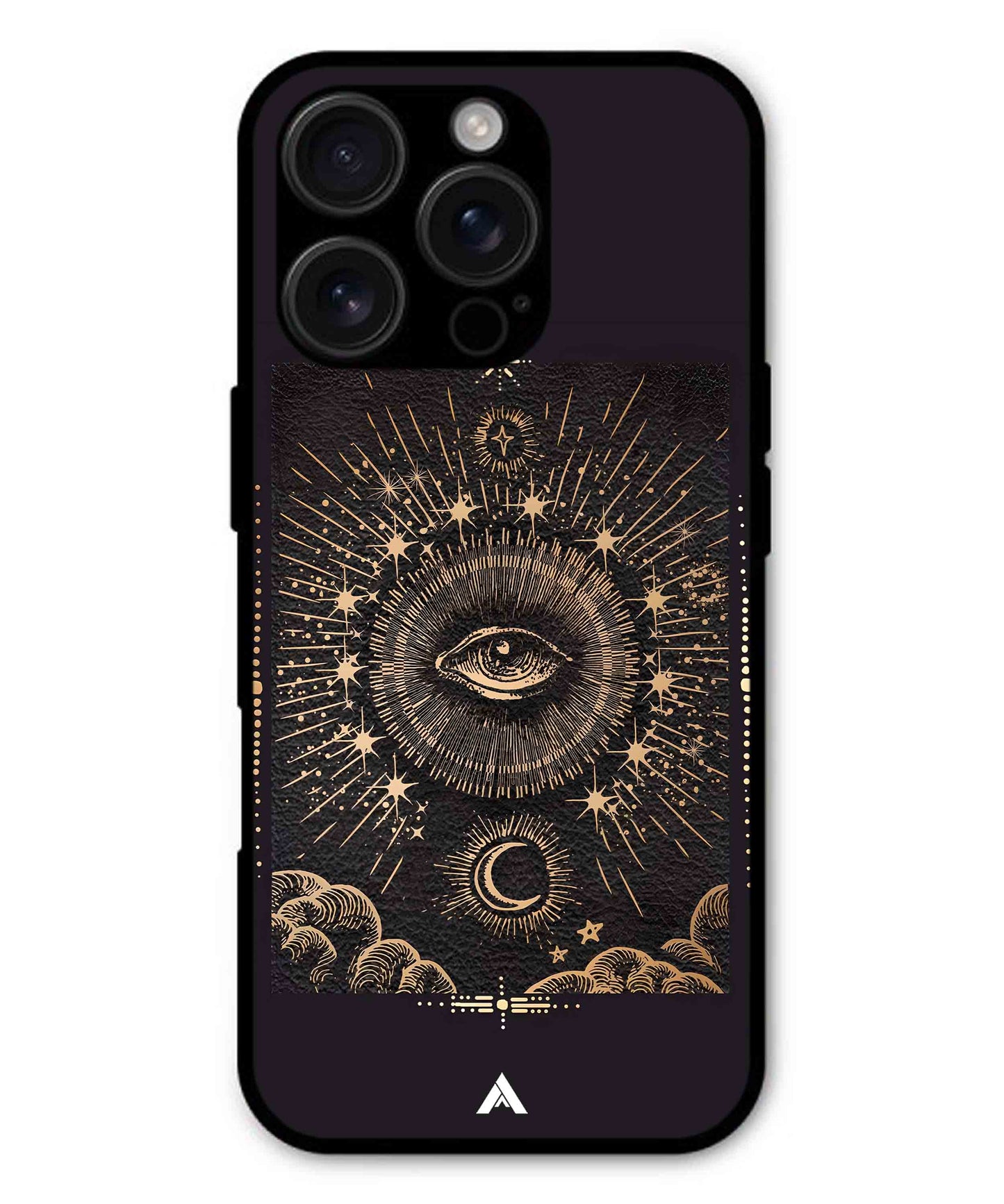 Illuminating Eye Metal Back Cover Phone Case for iPhone 13 Pro