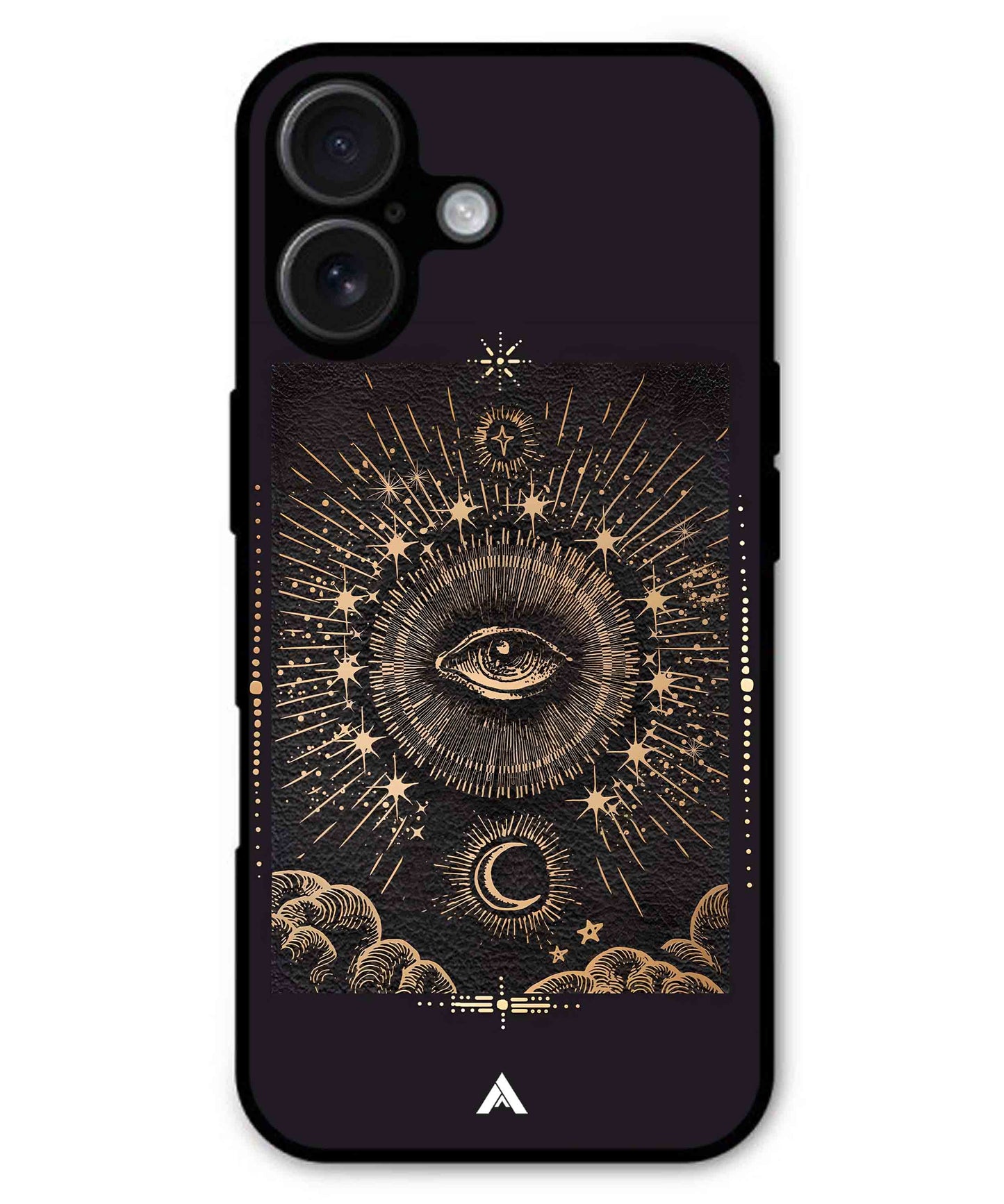 Illuminating Eye Metal Back Cover Phone Case for iPhone 16 Plus