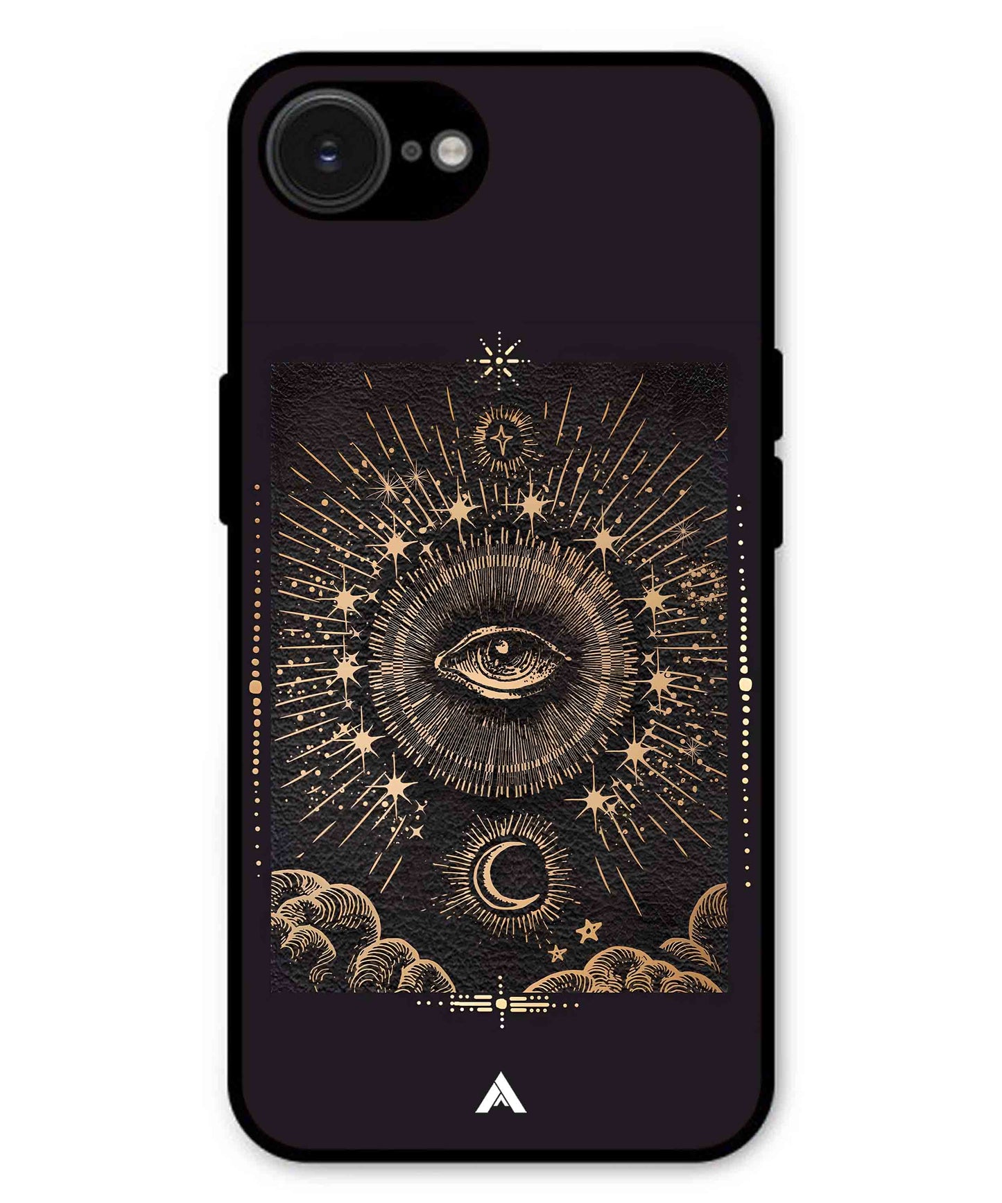 Illuminating Eye Metal Back Cover Phone Case for iPhone 16e