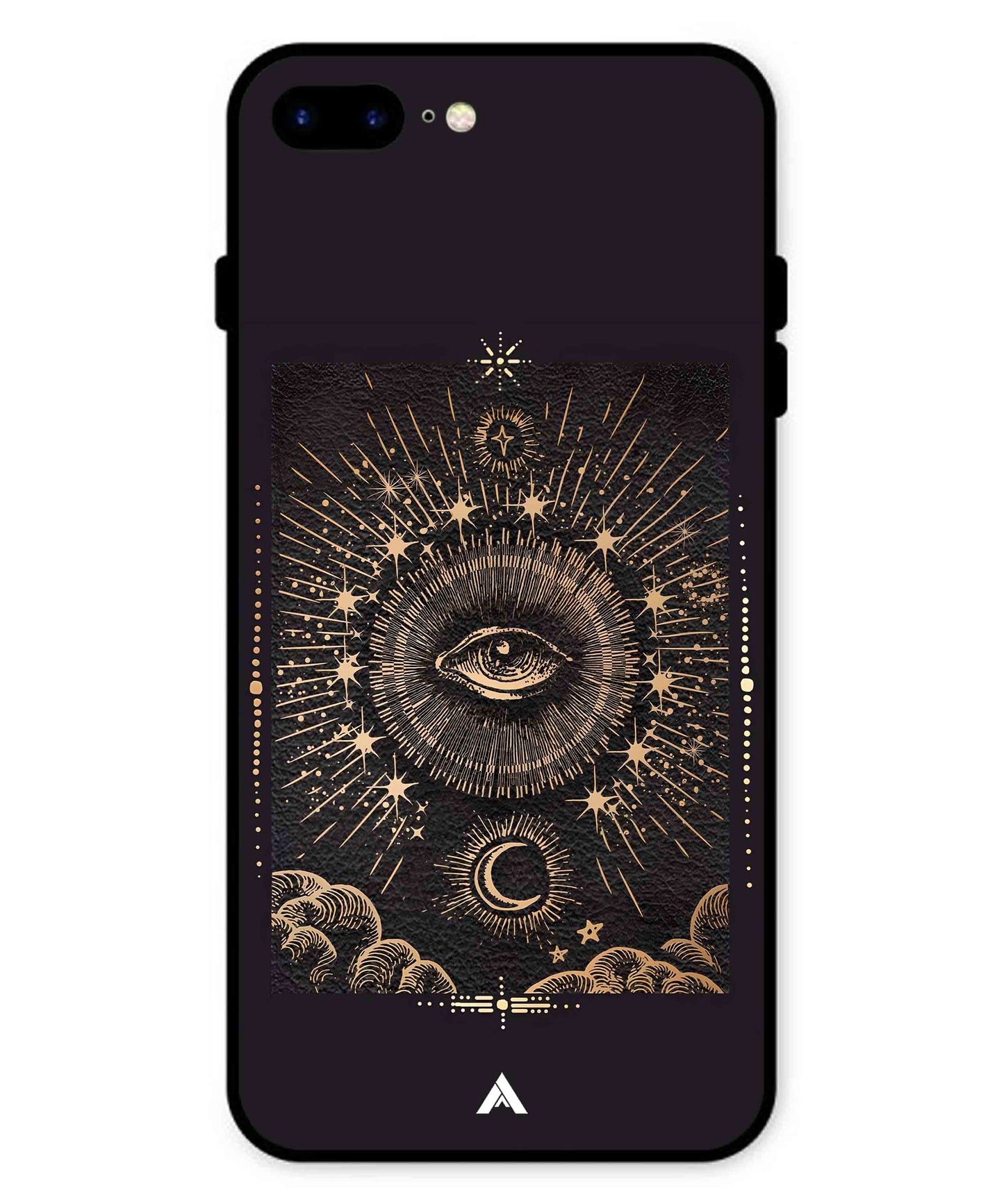 Illuminating Eye Metal Back Cover Phone Case for iPhone 8 Plus