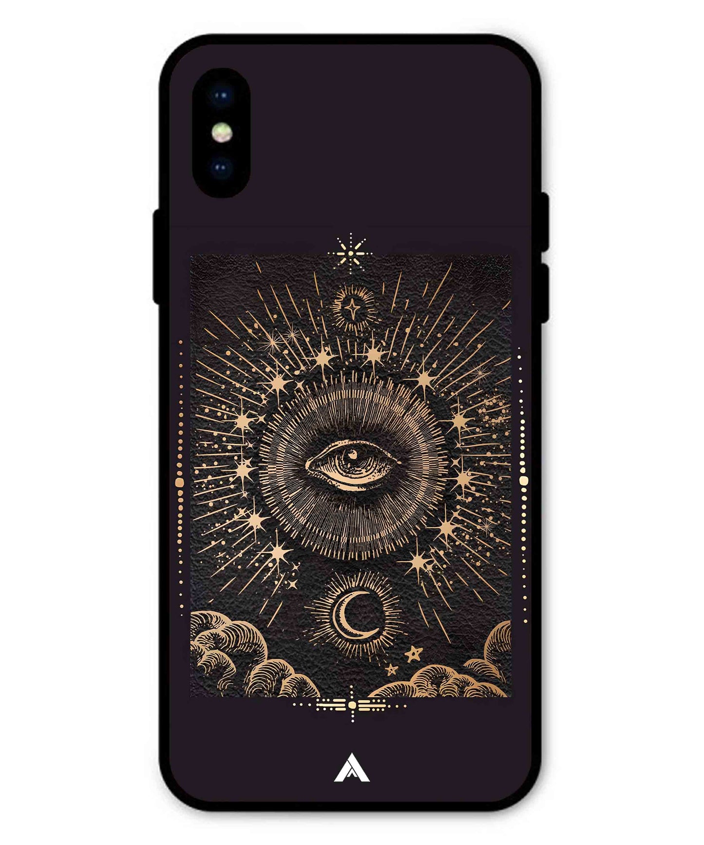 Illuminating Eye Metal Back Cover Phone Case for iPhone Xs