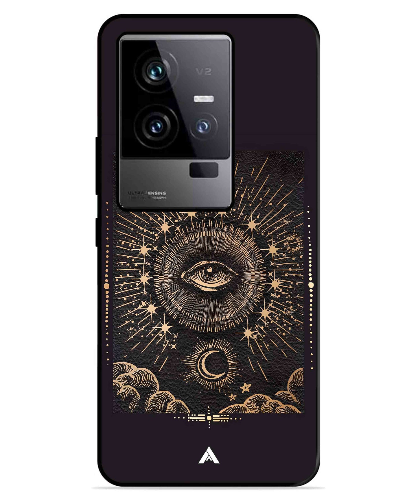 Illuminating Eye Metal Back Cover Phone Case for iQOO 11
