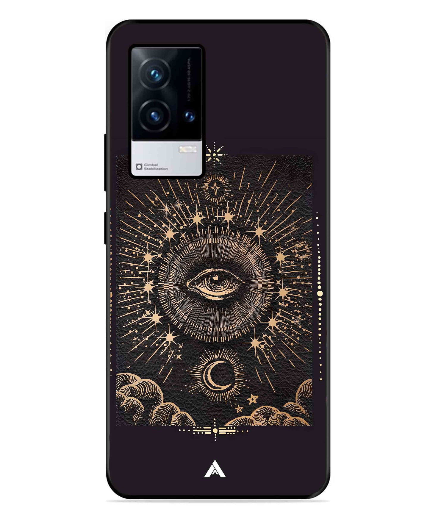 Illuminating Eye Metal Back Cover Phone Case for iQOO 8