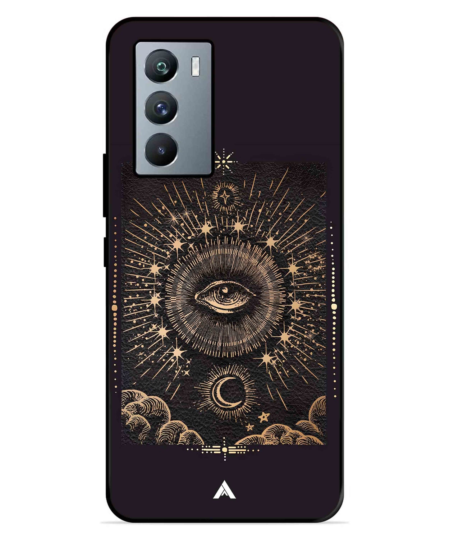 Illuminating Eye Metal Back Cover Phone Case for iQOO 9 SE