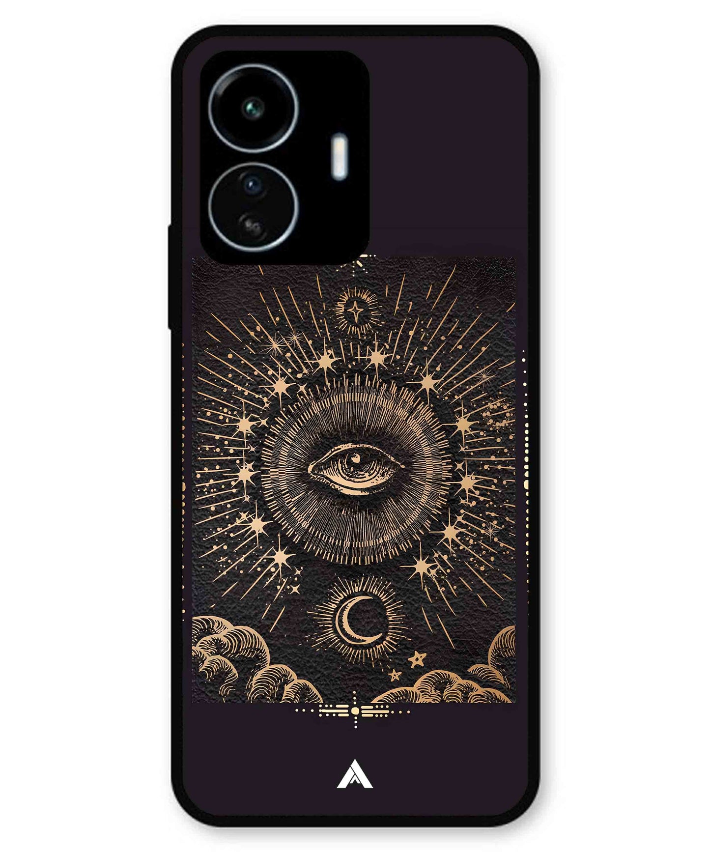 Illuminating Eye Metal Back Cover Phone Case for iQOO Z6 Lite