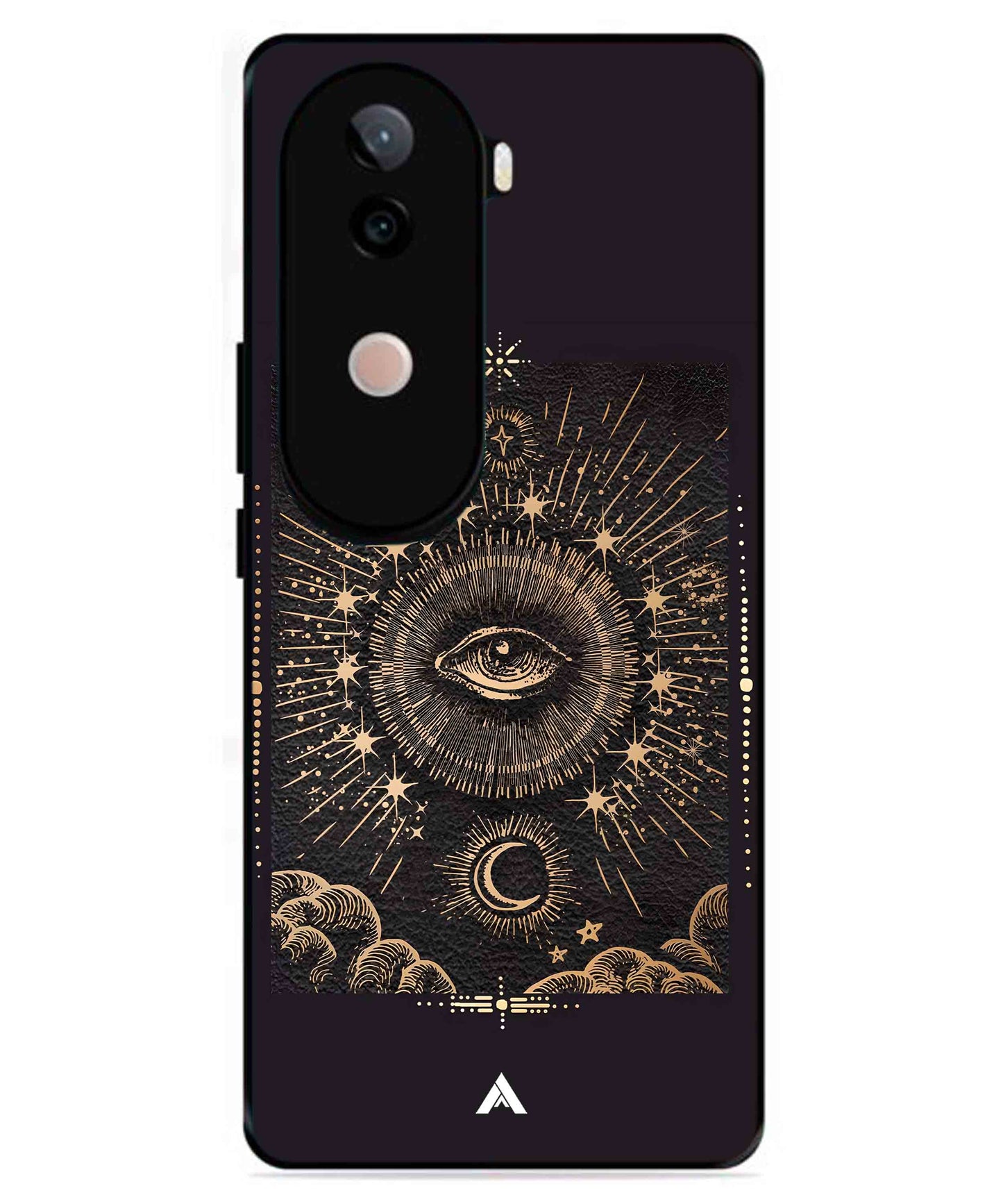 Illuminating Eye Metal Back Cover Phone Case for iQOO Z9s