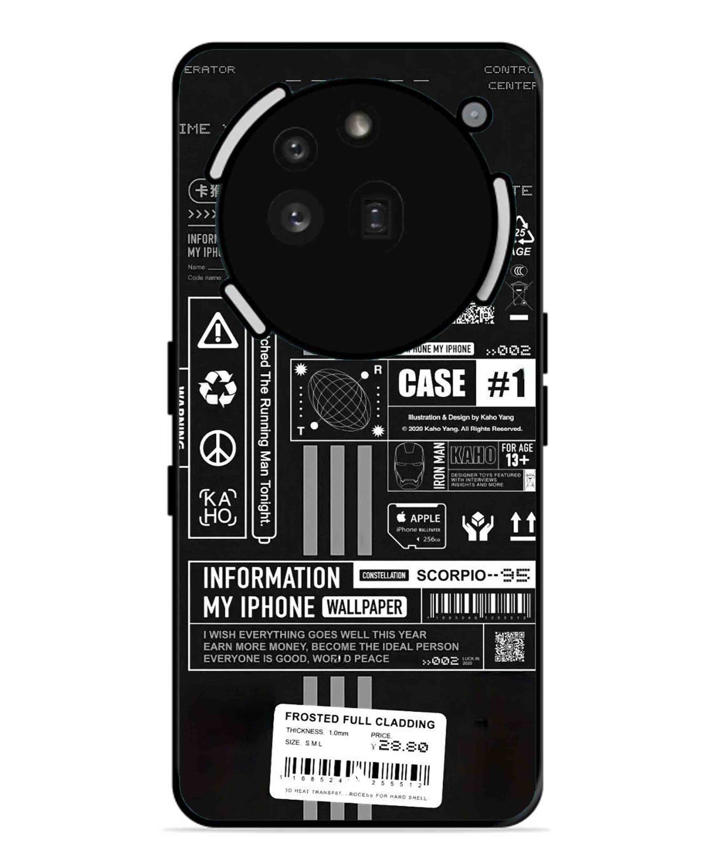 InfoGraph Aesthetic Metal Back Cover Phone Case for Nothing Phone 3a Pro