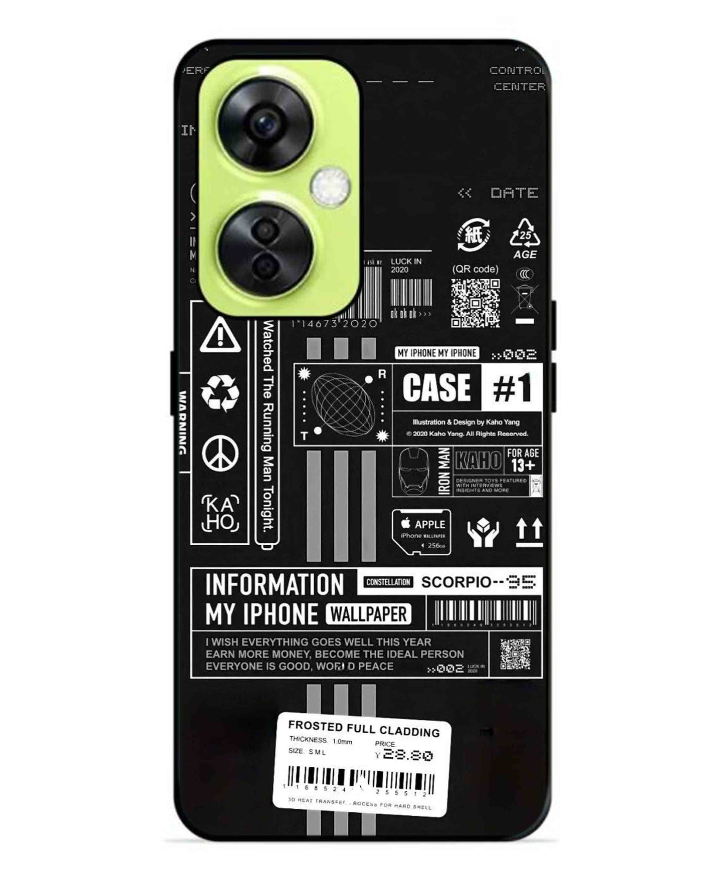 InfoGraph Aesthetic Metal Back Cover Phone Case for Oneplus Nord CE 3 Lite