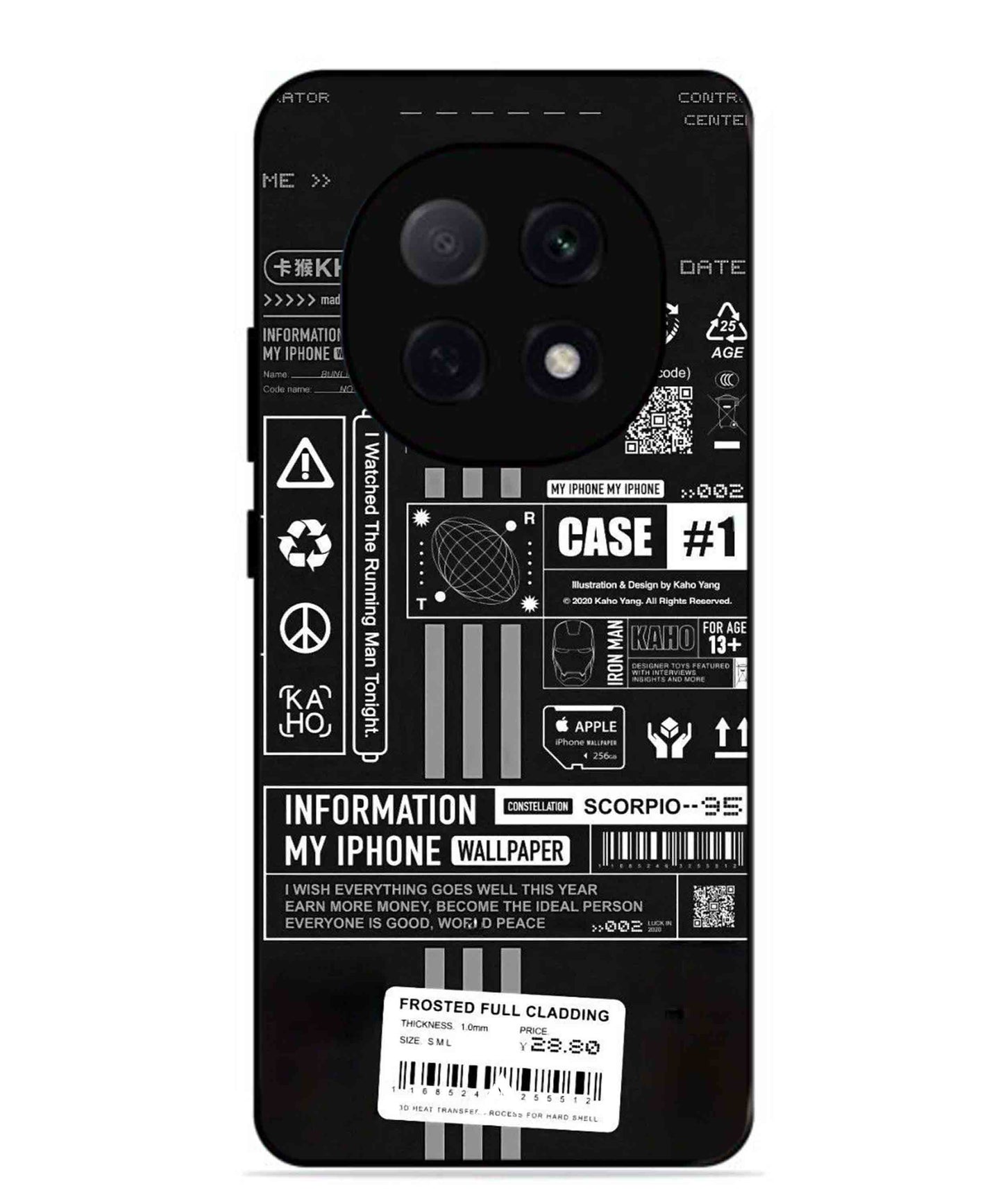 InfoGraph Aesthetic Metal Back Cover Phone Case for Oppo F29 Pro