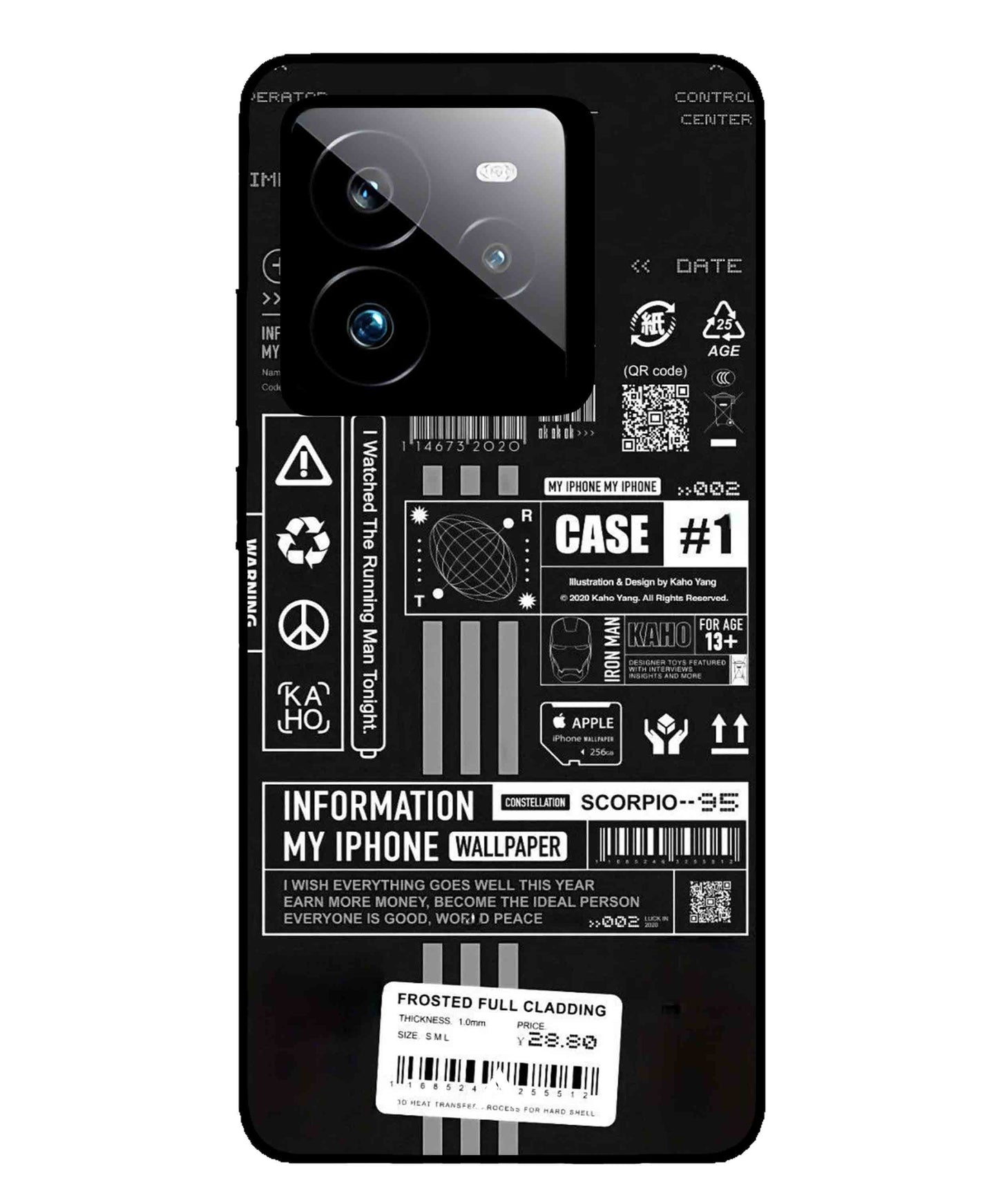 InfoGraph Aesthetic Metal Back Cover Phone Case for Realme GT 7 Pro