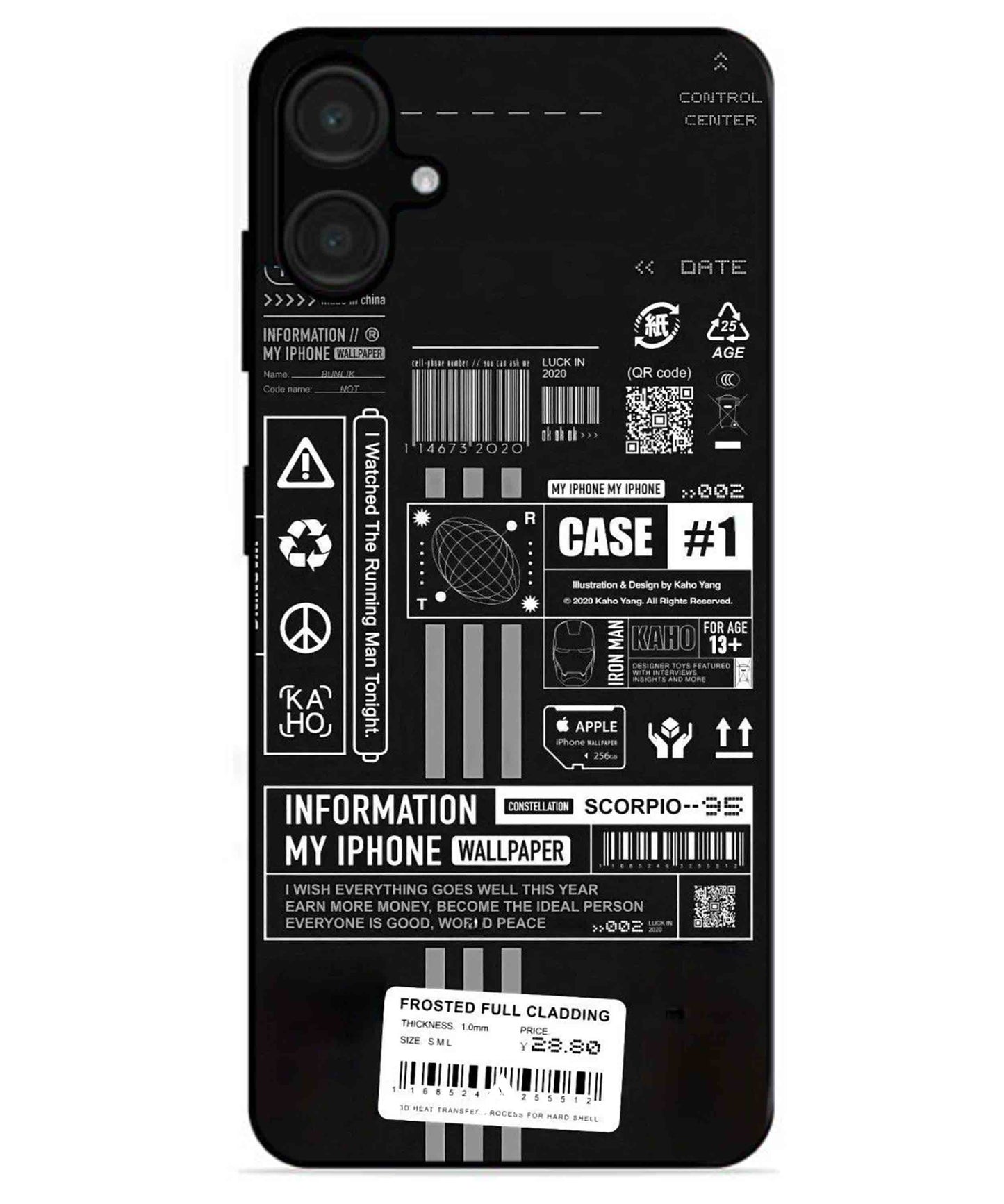 InfoGraph Aesthetic Metal Back Cover Phone Case for Samsung Galaxy A06