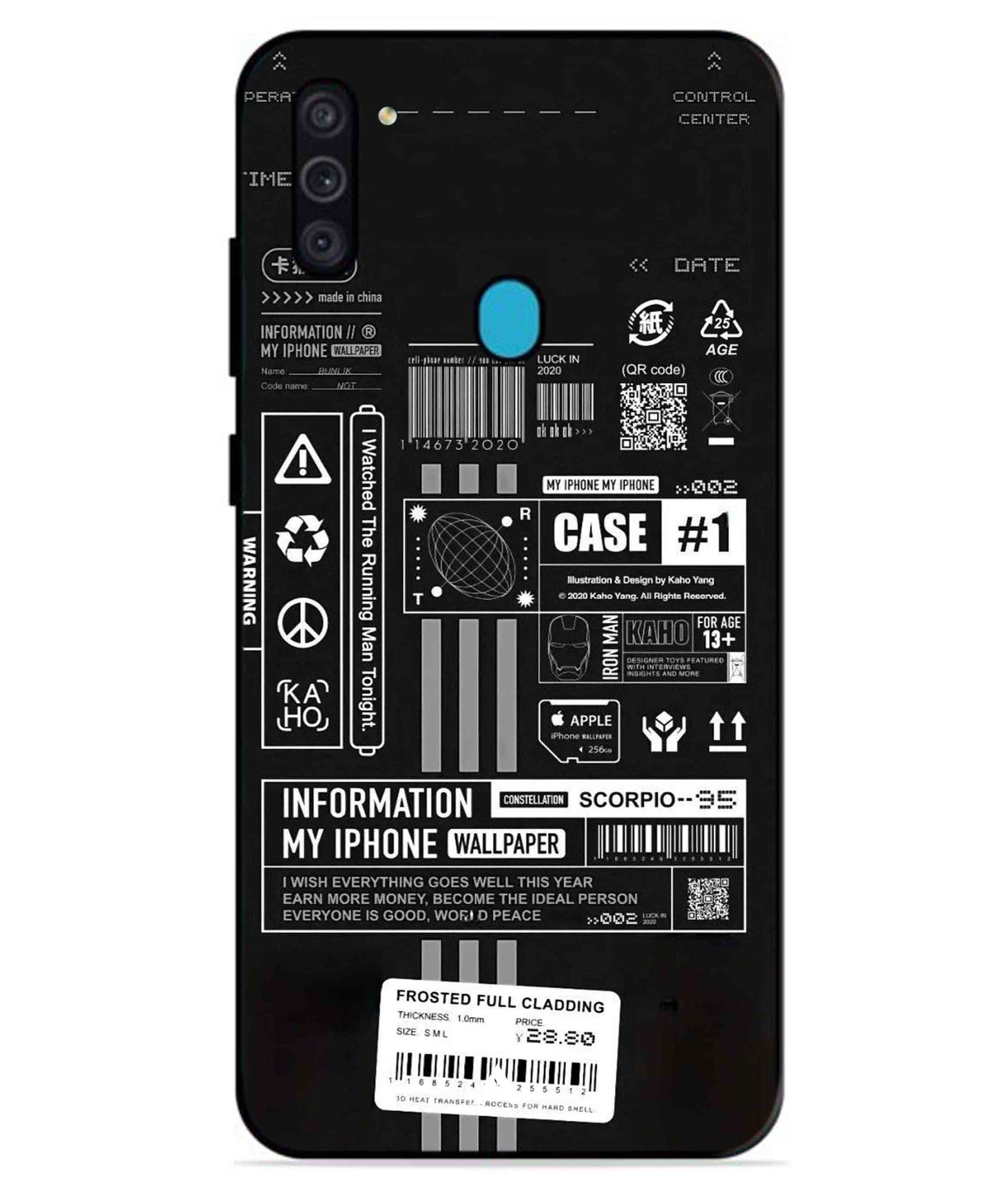 InfoGraph Aesthetic Metal Back Cover Phone Case for Samsung Galaxy A11
