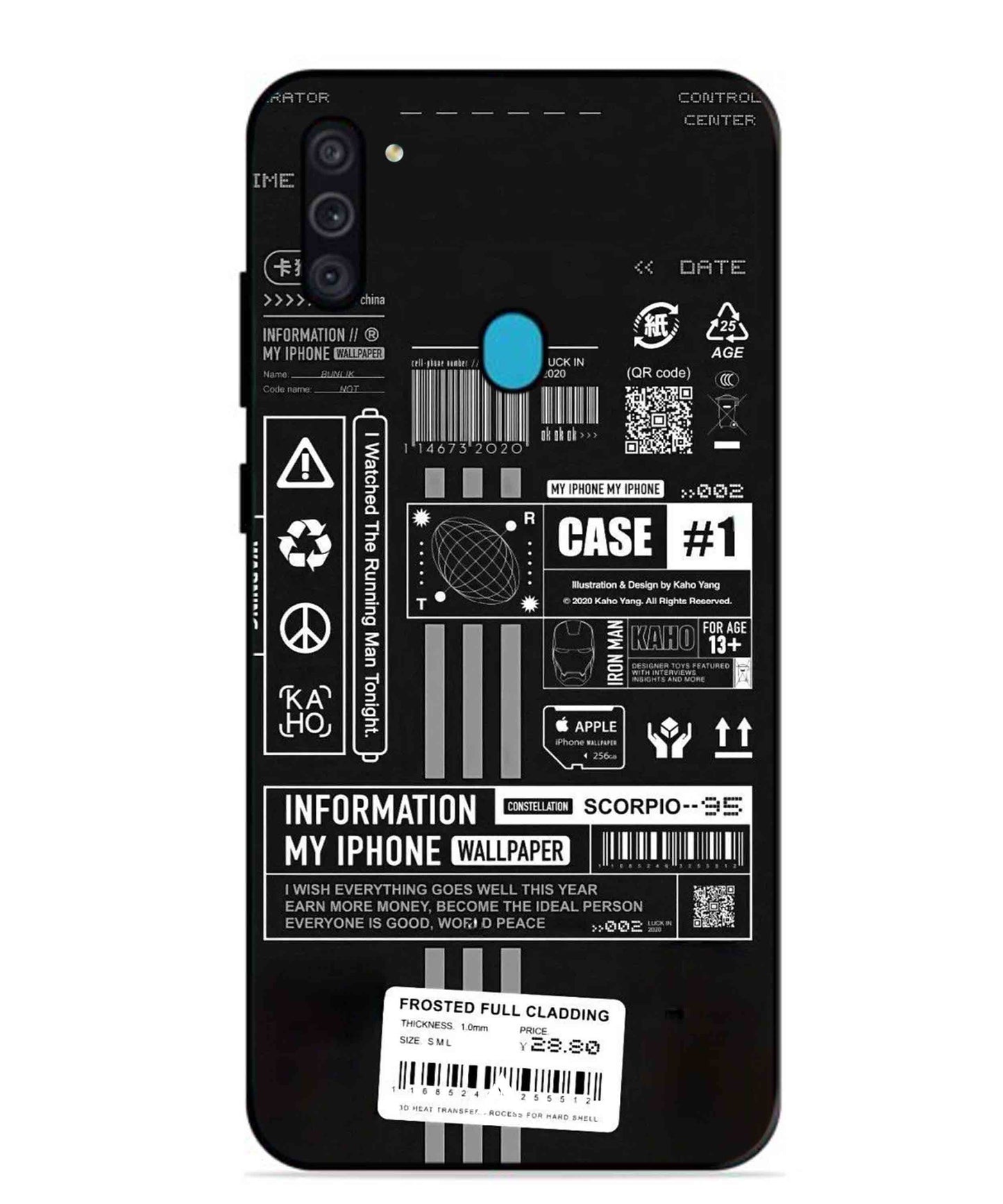 InfoGraph Aesthetic Metal Back Cover Phone Case for Samsung Galaxy M11
