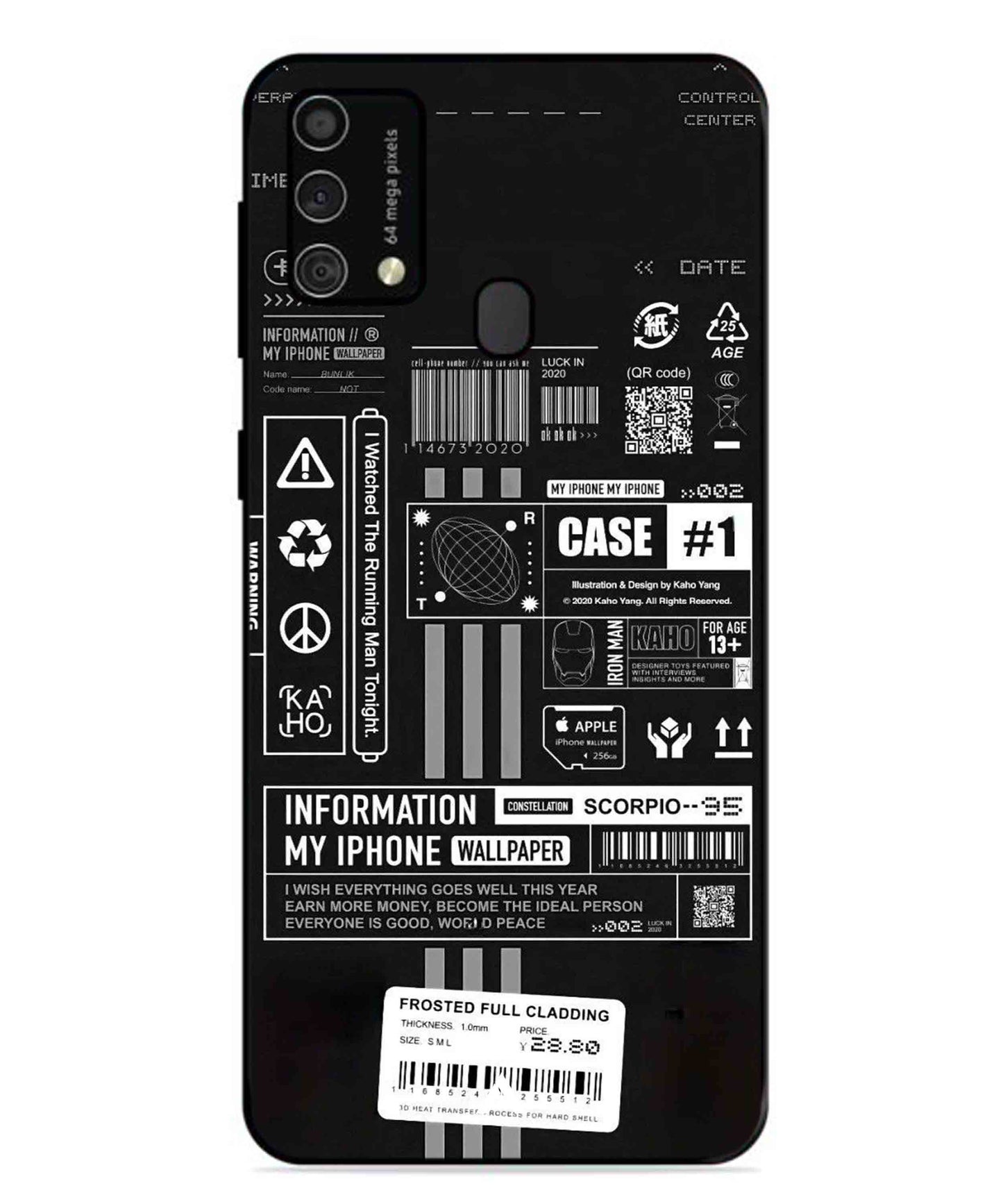 InfoGraph Aesthetic Metal Back Cover Phone Case for Samsung Galaxy M31