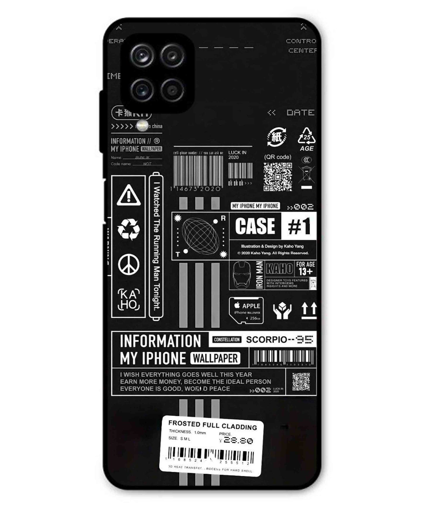 InfoGraph Aesthetic Metal Back Cover Phone Case for Samsung Galaxy M33