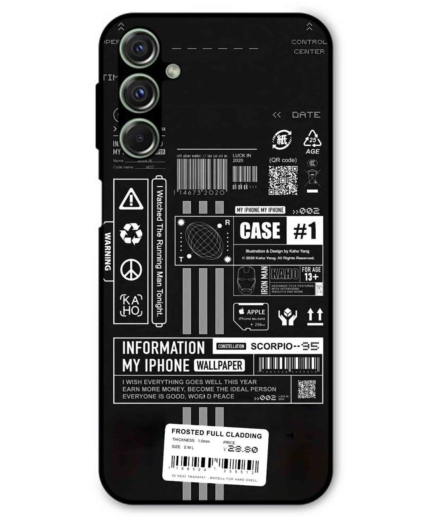 InfoGraph Aesthetic Metal Back Cover Phone Case for Samsung Galaxy M34