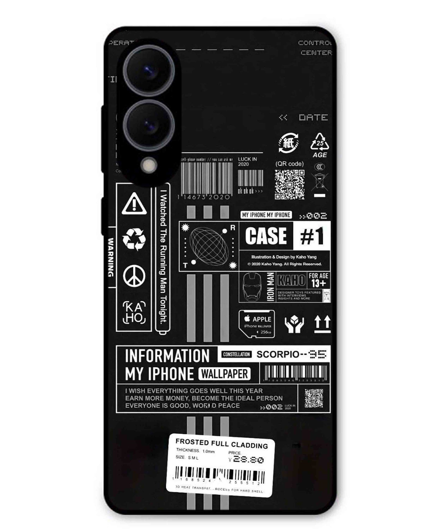 InfoGraph Aesthetic Metal Back Cover Phone Case for Samsung Galaxy S25 Edge