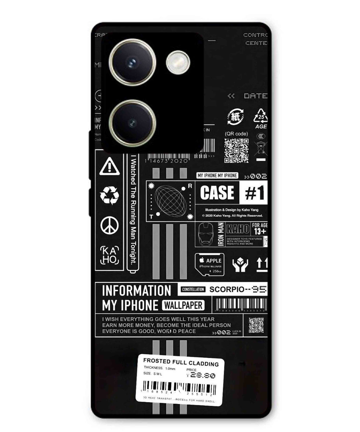 InfoGraph Aesthetic Metal Back Cover Phone Case for Vivo Y200 Pro