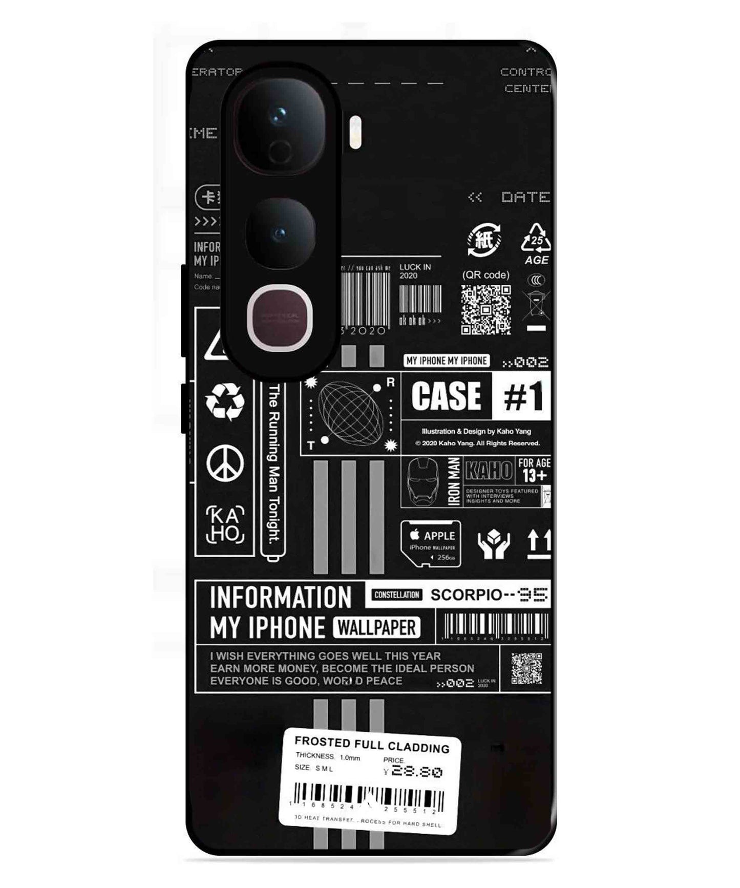 InfoGraph Aesthetic Metal Back Cover Phone Case for Vivo Y400 Pro