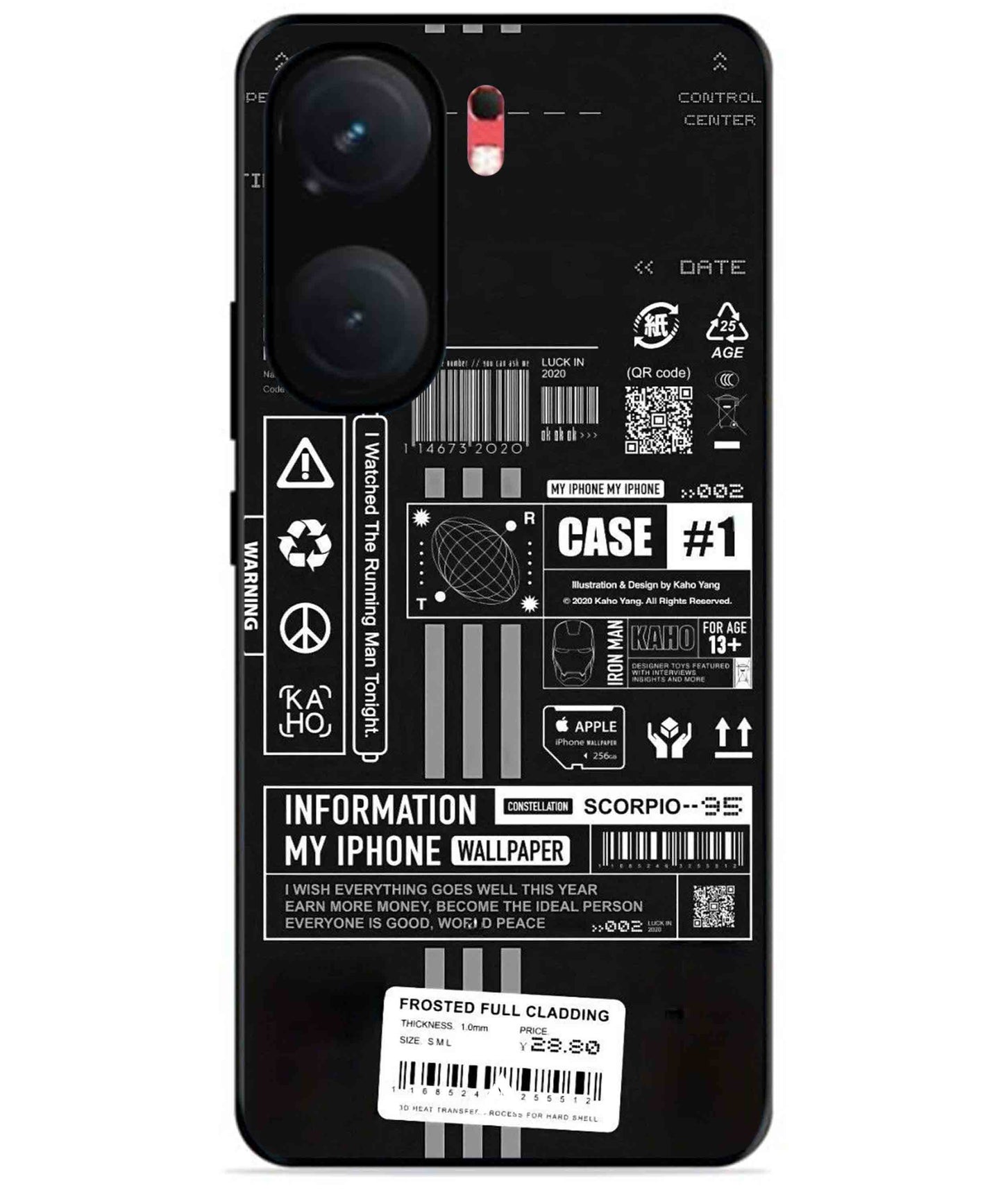 InfoGraph Aesthetic Metal Back Cover Phone Case for iQOO Neo 9 Pro
