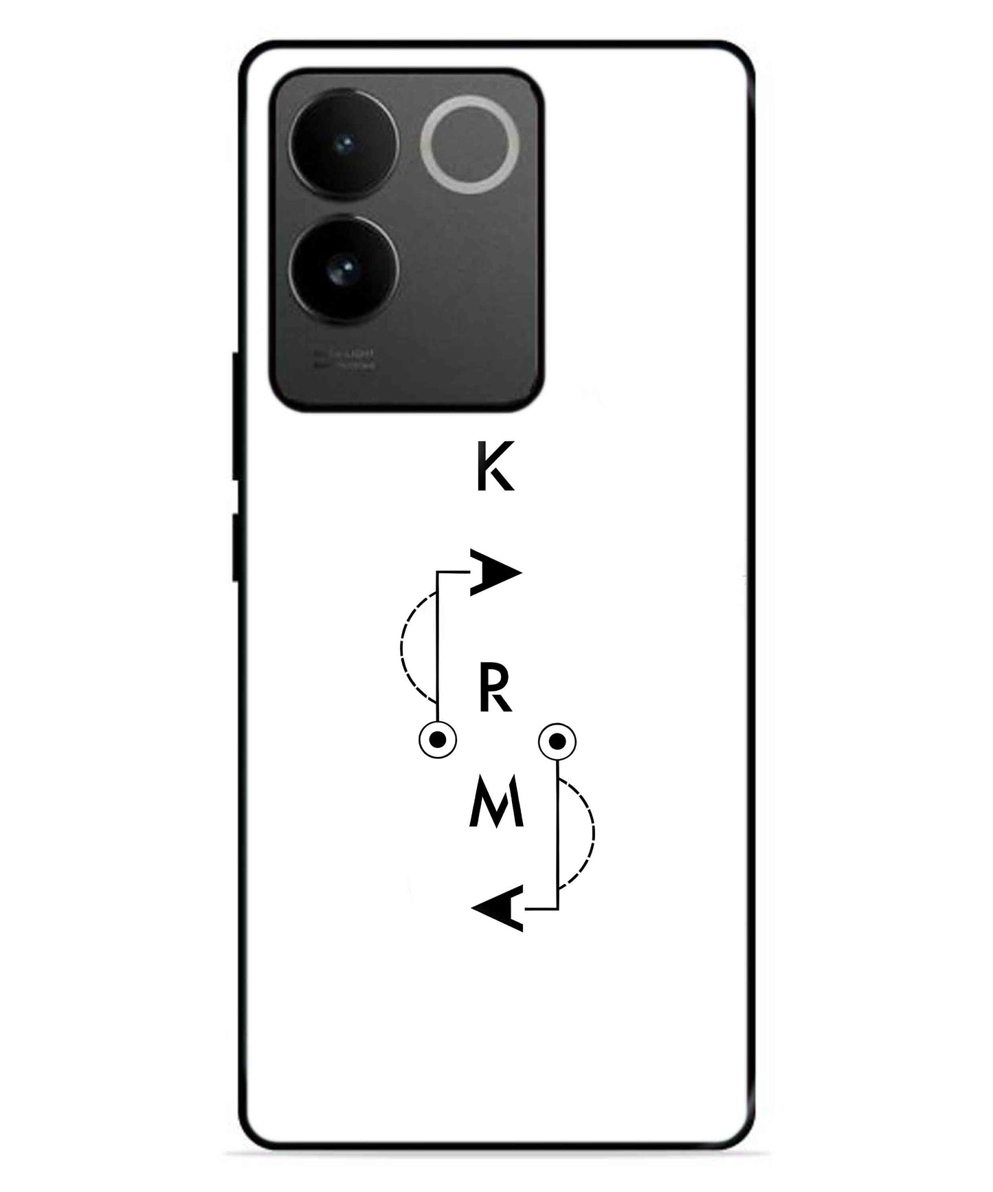 Karma Aesthetic Metal Back Cover Phone Case for IQOO Z7 Pro