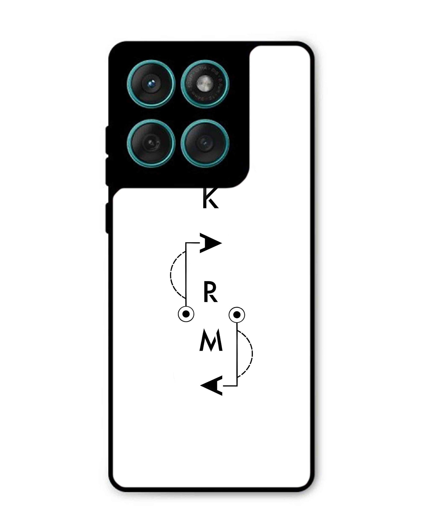Karma Aesthetic Metal Back Cover Phone Case for Moto Edge 60 Fusion