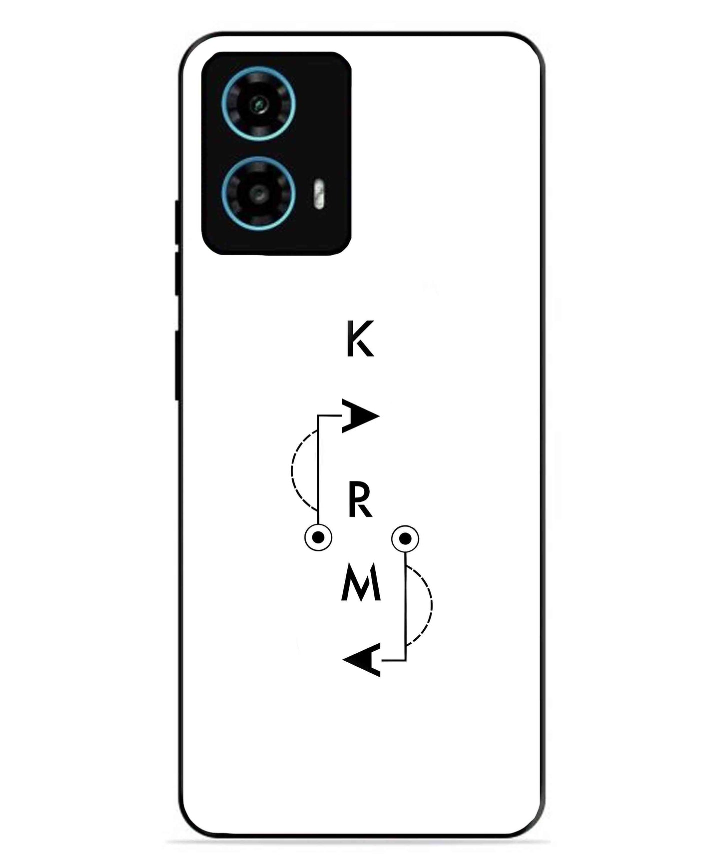 Karma Aesthetic Metal Back Cover Phone Case for Moto G34