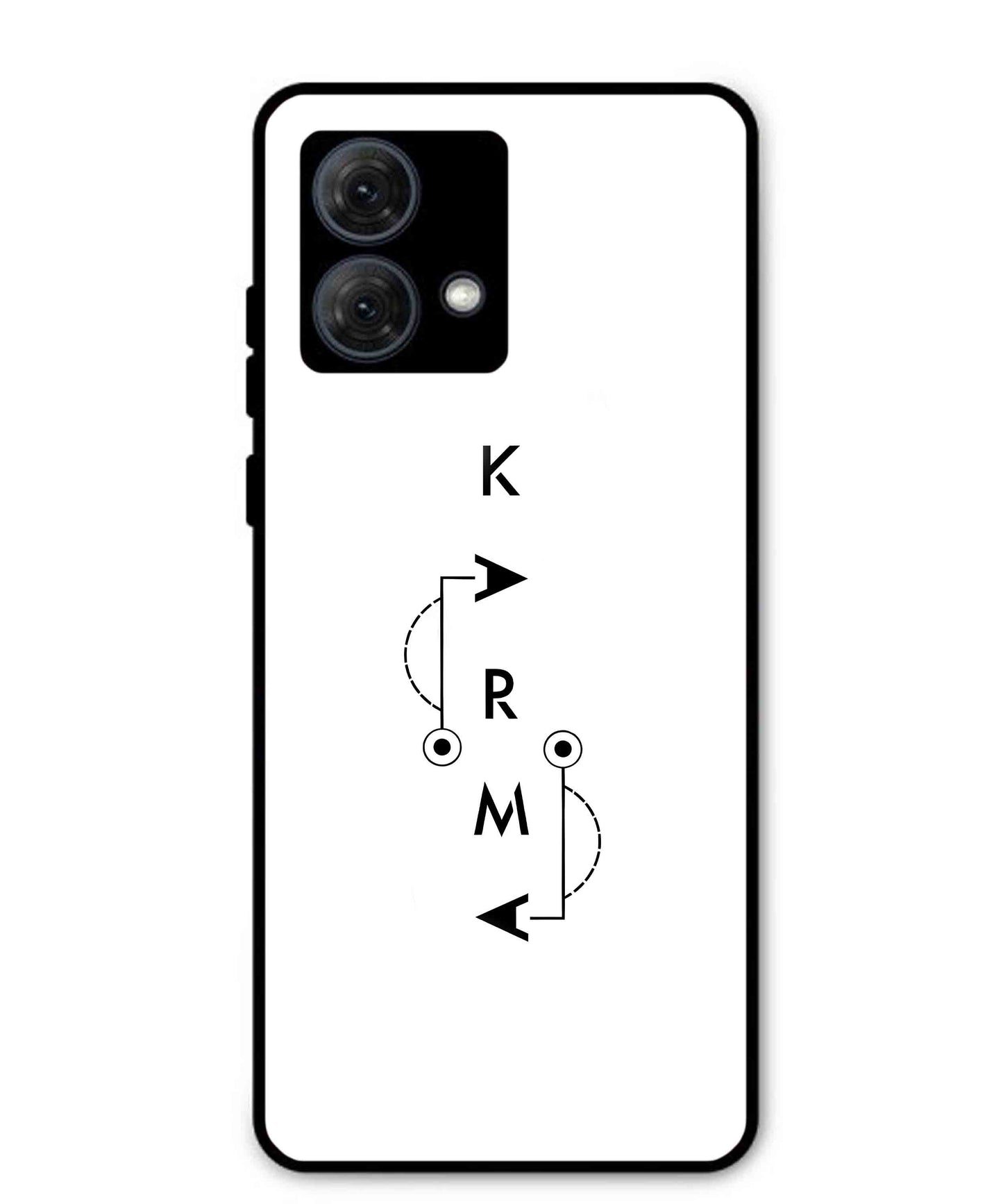 Karma Aesthetic Metal Back Cover Phone Case for Moto G84