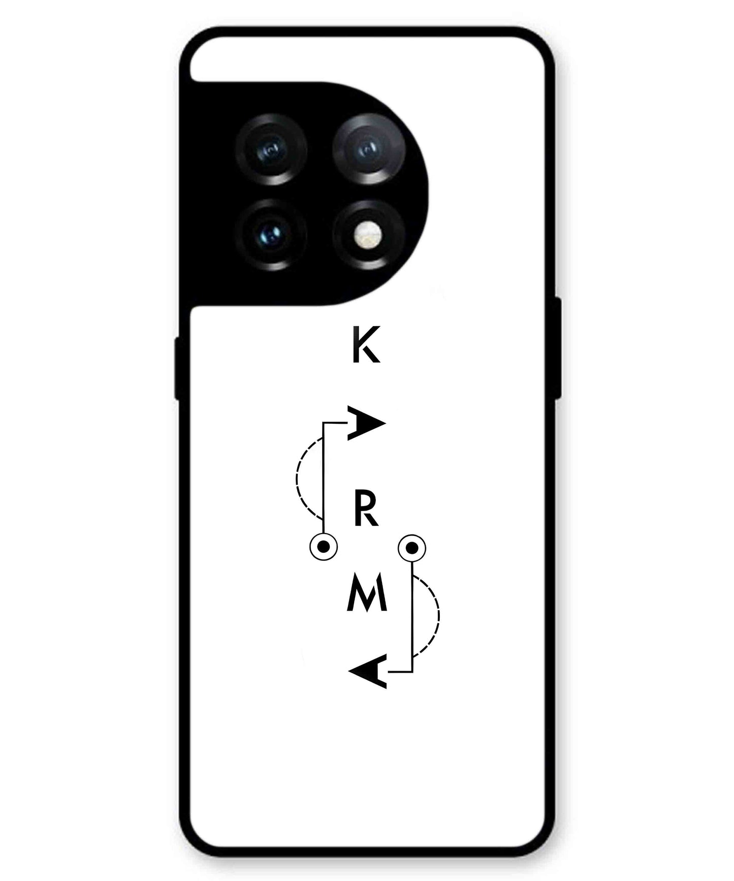 Karma Aesthetic Metal Back Cover Phone Case for Oneplus 11