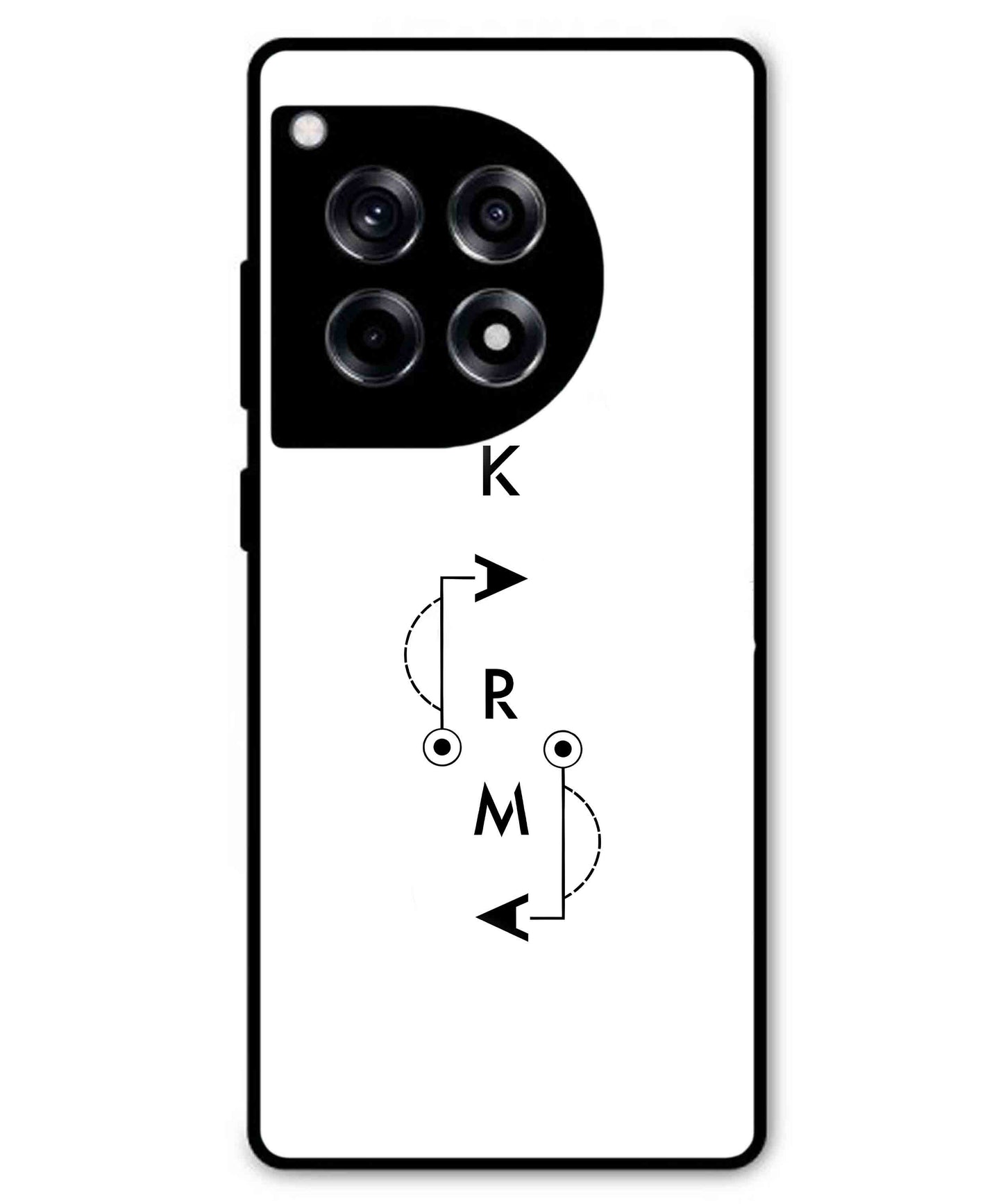 Karma Aesthetic Metal Back Cover Phone Case for Oneplus 12R