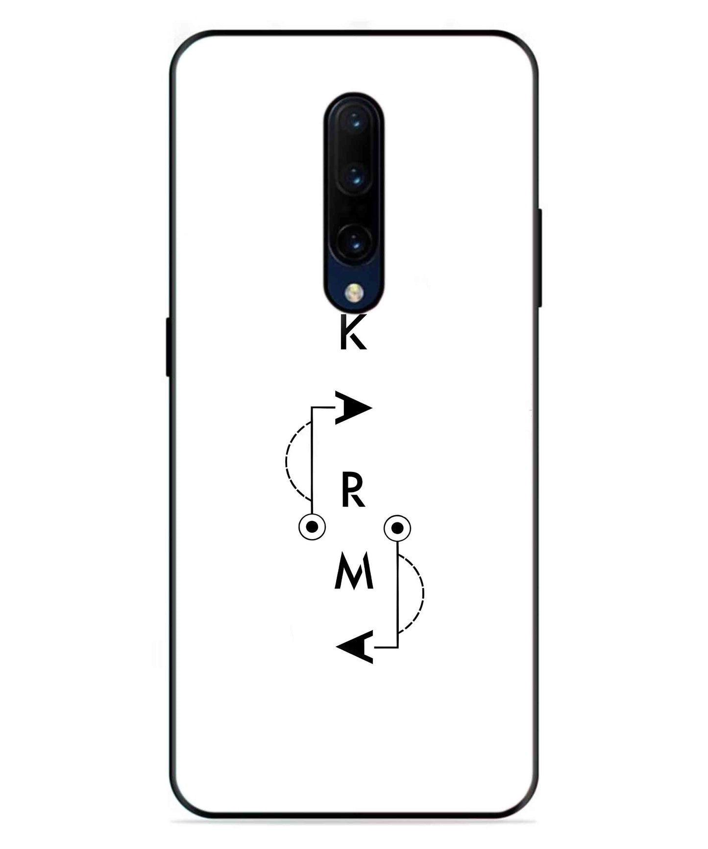 Karma Aesthetic Metal Back Cover Phone Case for Oneplus 7 Pro